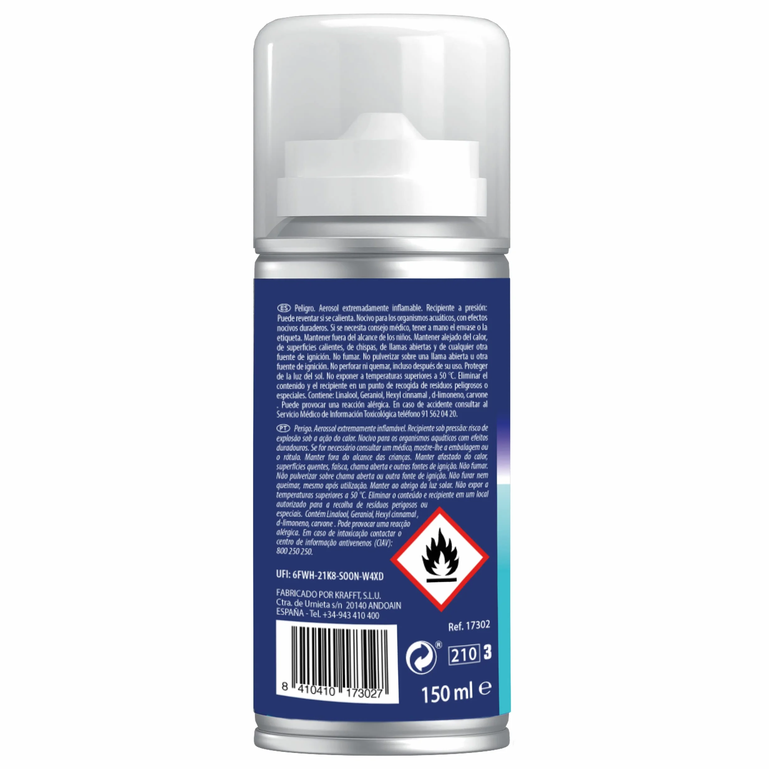 Krafft Ambientador Profesional – Eliminador de Olores de Vehículo – Duración hasta 45 Días – Tecnología Neo Pure de Doble Acción – Neutraliza Olores de Humedad, Tabaco y Mascotas – 150 ml