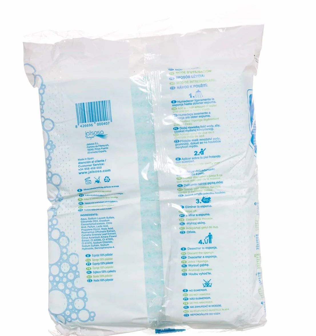 Begobaño Esponja Jabonosa De Un Solo Uso 24 Unidad Bolsa 0.06 kg