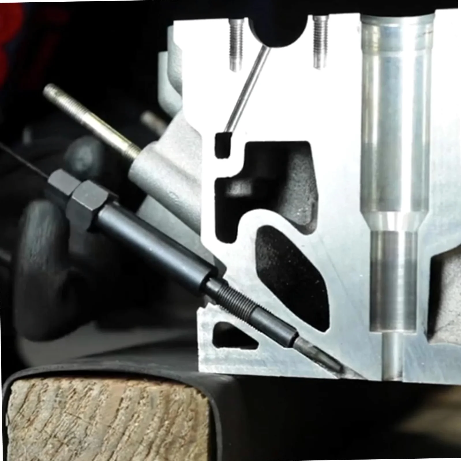 GARVALON Kit Extractor de Bujías Incandescentes Eléctricas, Herramienta de Reparación de Automóviles para Extracción de Electrodos Dañados, Tamaño 22 Mm, Uso Profesional para Taller