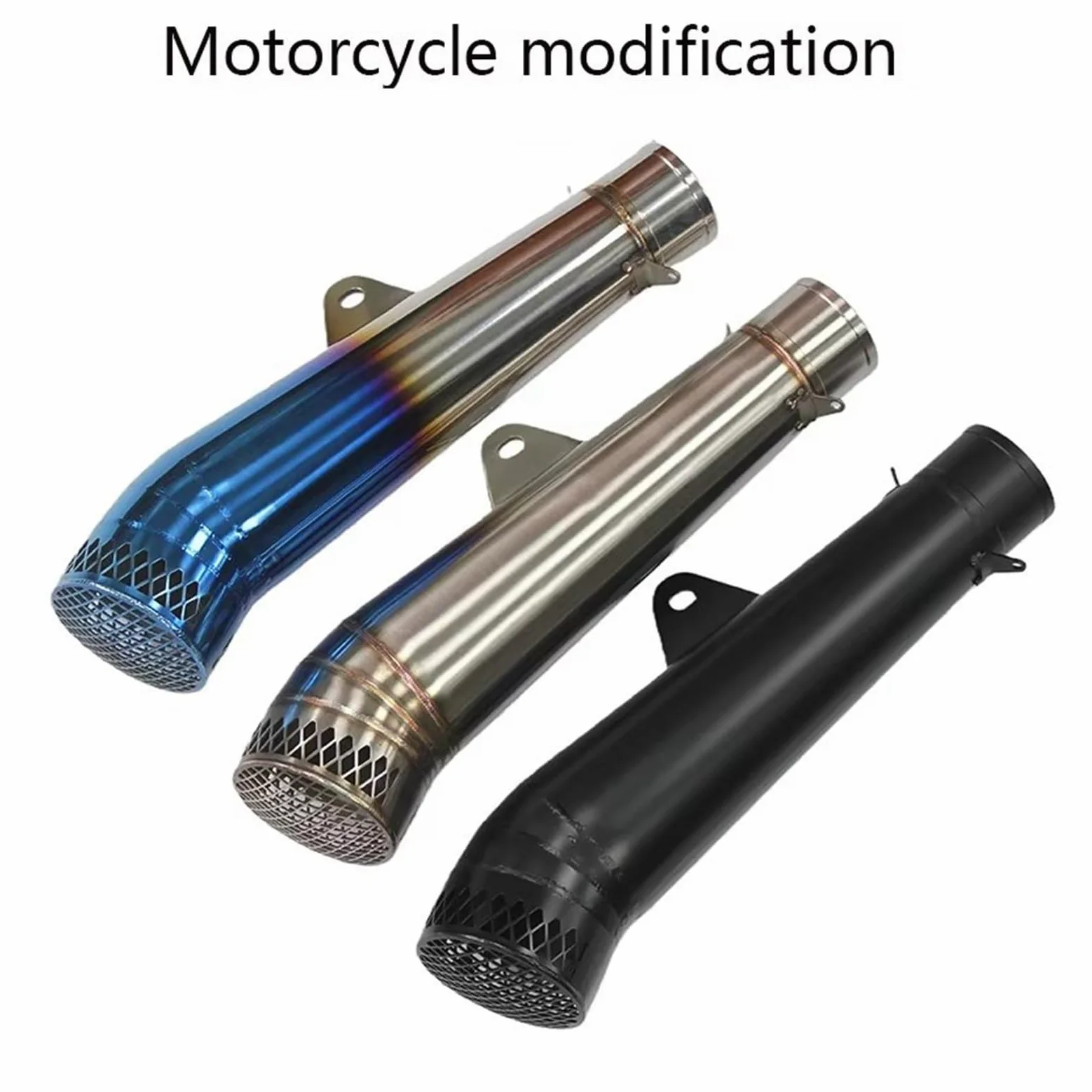 silencioso escape moto Para R6 K6 Para K8 Para K9 Silenciador escape | Para R1 para R6 tubo de escape motocicleta Scooter escape 51mm silenciador de escape Universal(Titanio)