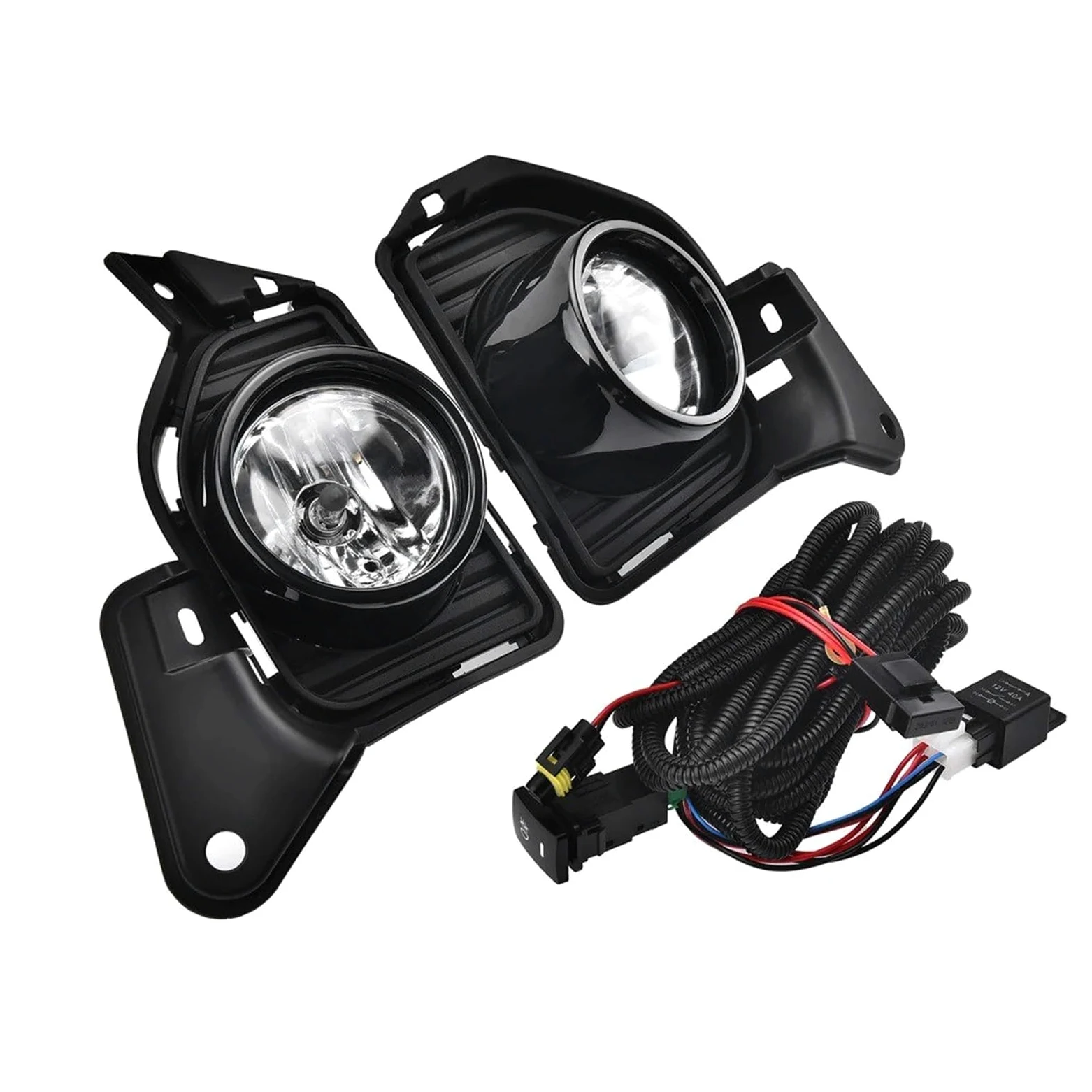 Luces Antiniebla Luz Niebla Para TOYOTA Para HIACE Para COMMUTER 2014 2015 2016 Luces Diurnas LED DRL Conjunto Faros Antiniebla Cables Interruptor Señal Giro