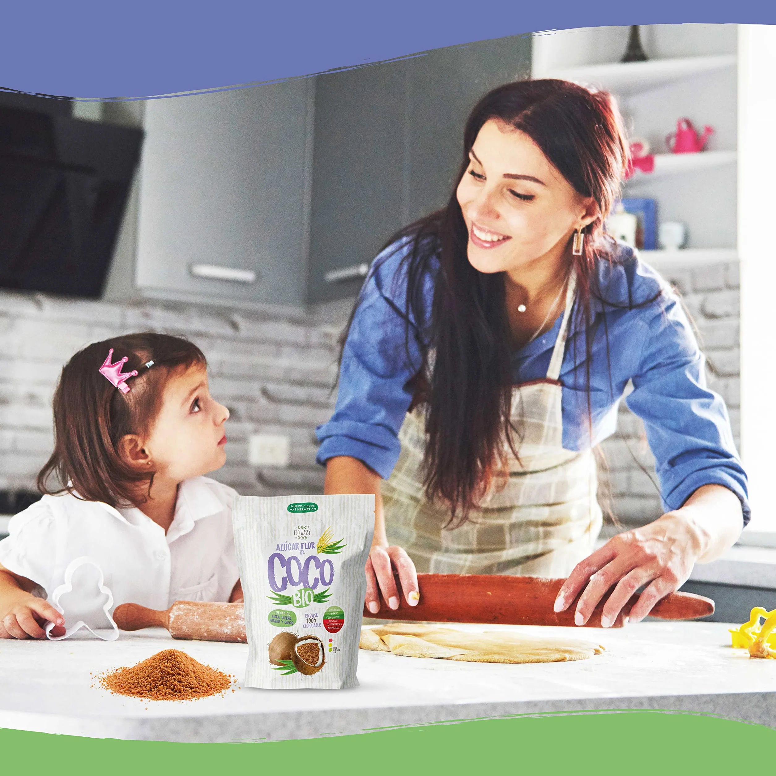Azúcar De Flor de Coco Orgánico 950g Sin Gluten Bajo Índice Glucémico Vegano