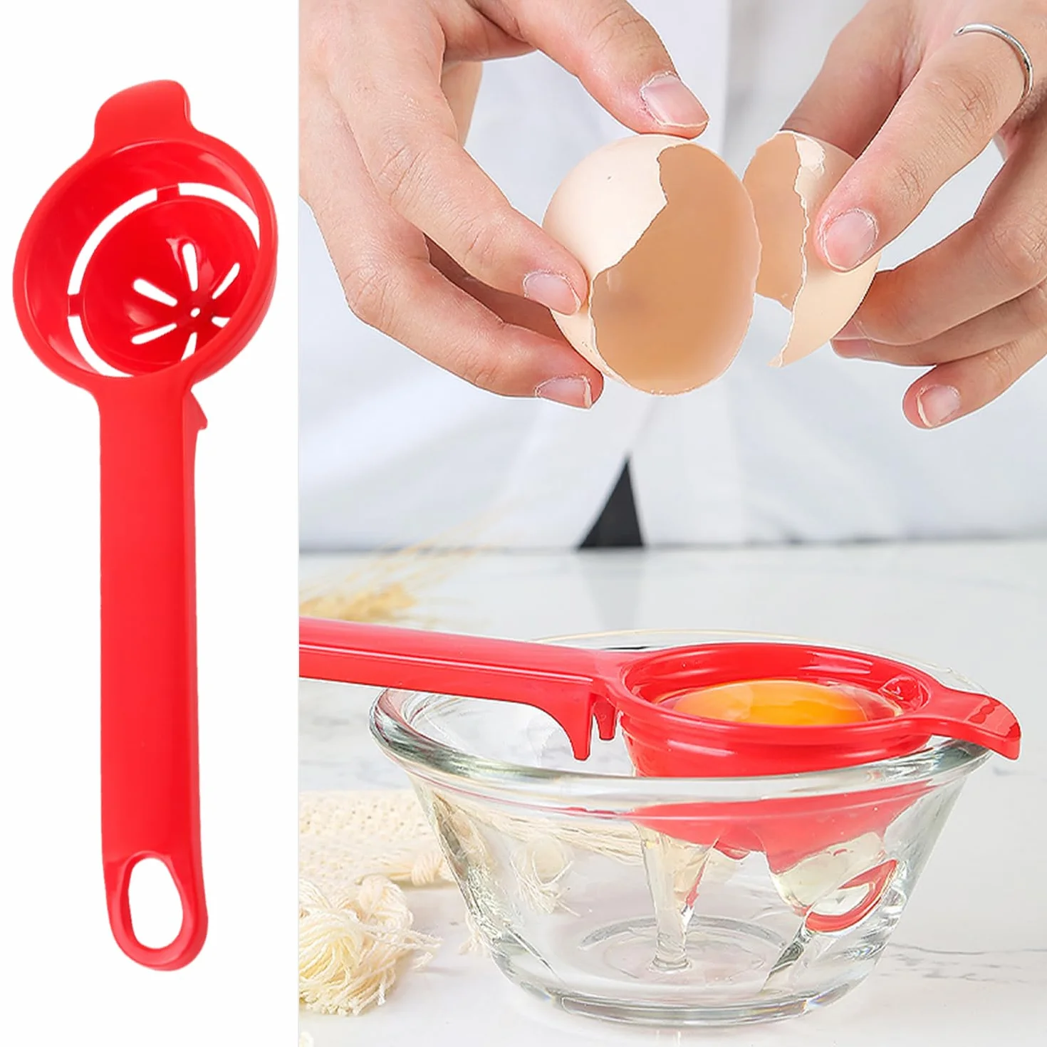Molde para Tortilla de Silicona con 7 Agujeros, Separador Eiwit, Molde Redondo Pannenkoek