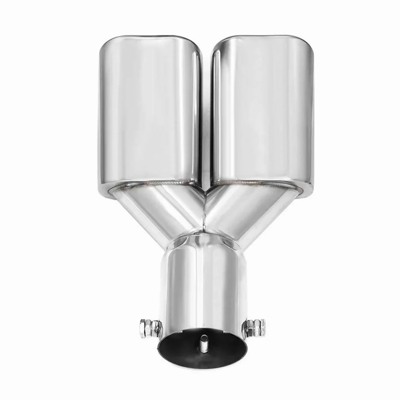 Tubo escape deportivo Silenciador de tubo de escape cuadrado de acero inoxidable de doble cabezal para Toyota para Alphard Serie 40 2024, 1 pieza silenciador