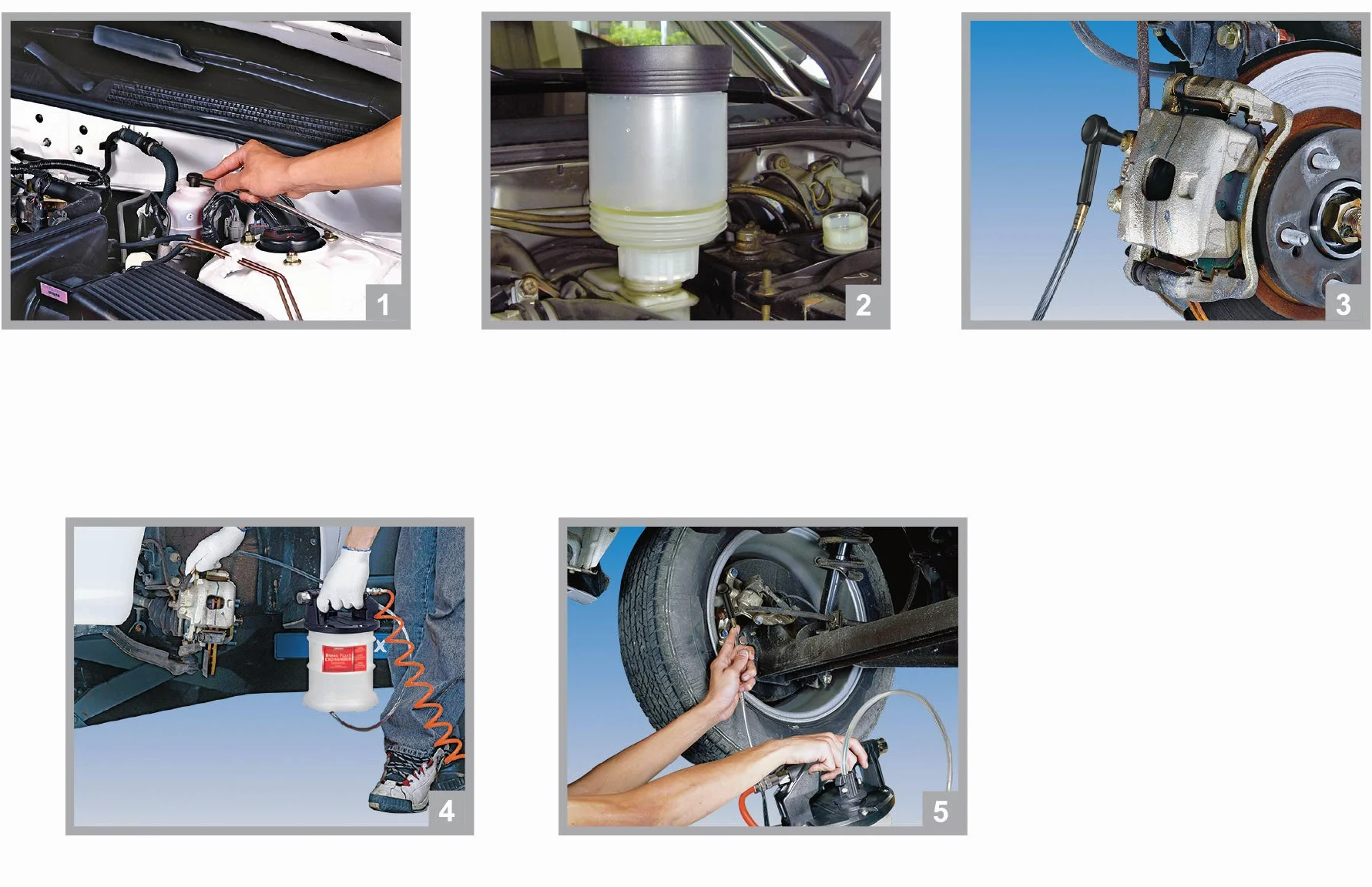 JohnDow Industries JDI-050EV - Purgador de líquido de frenos neumático operado por aire, capacidad de 0.5 galones con botella de repuesto de líquido incluida, color blanco