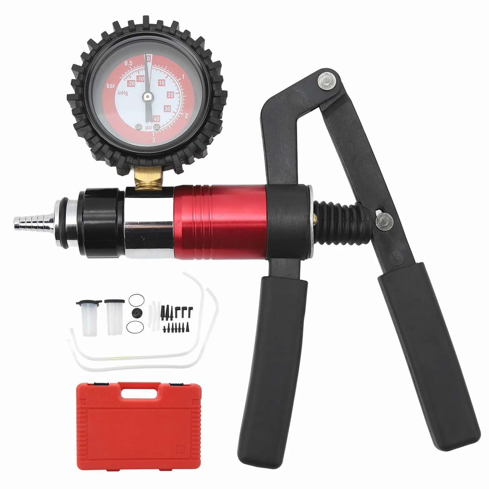 Kit de Purga de Frenos con adaptadores, Bomba de presión de vacío portátil, comprobador, Sistema de Purga de Aceite de líquido de Embrague de Freno, Herramienta para camión y automóvil