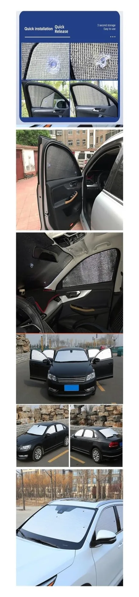 Parasol Coche Parasoles De Cobertura Completa Para Coche Para VW Para Jetta A7 MK7 Para Vento 2019 ~ 2023 Cubierta Reflectante Para Parabrisas Parasoles Parasol Ventana Coche ( Tamaño : Rear Windows 5