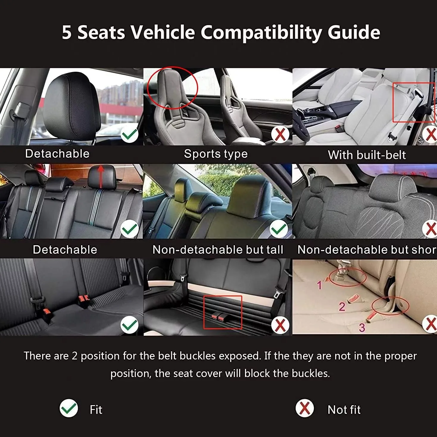 Coche Juegos de Cubreasientos, para Renault Kadjar 2015 2016 2017 2018-2022 5 Plazas Cuero Protector de Asiento de Coche Accesorios,Standard Version-Black Red