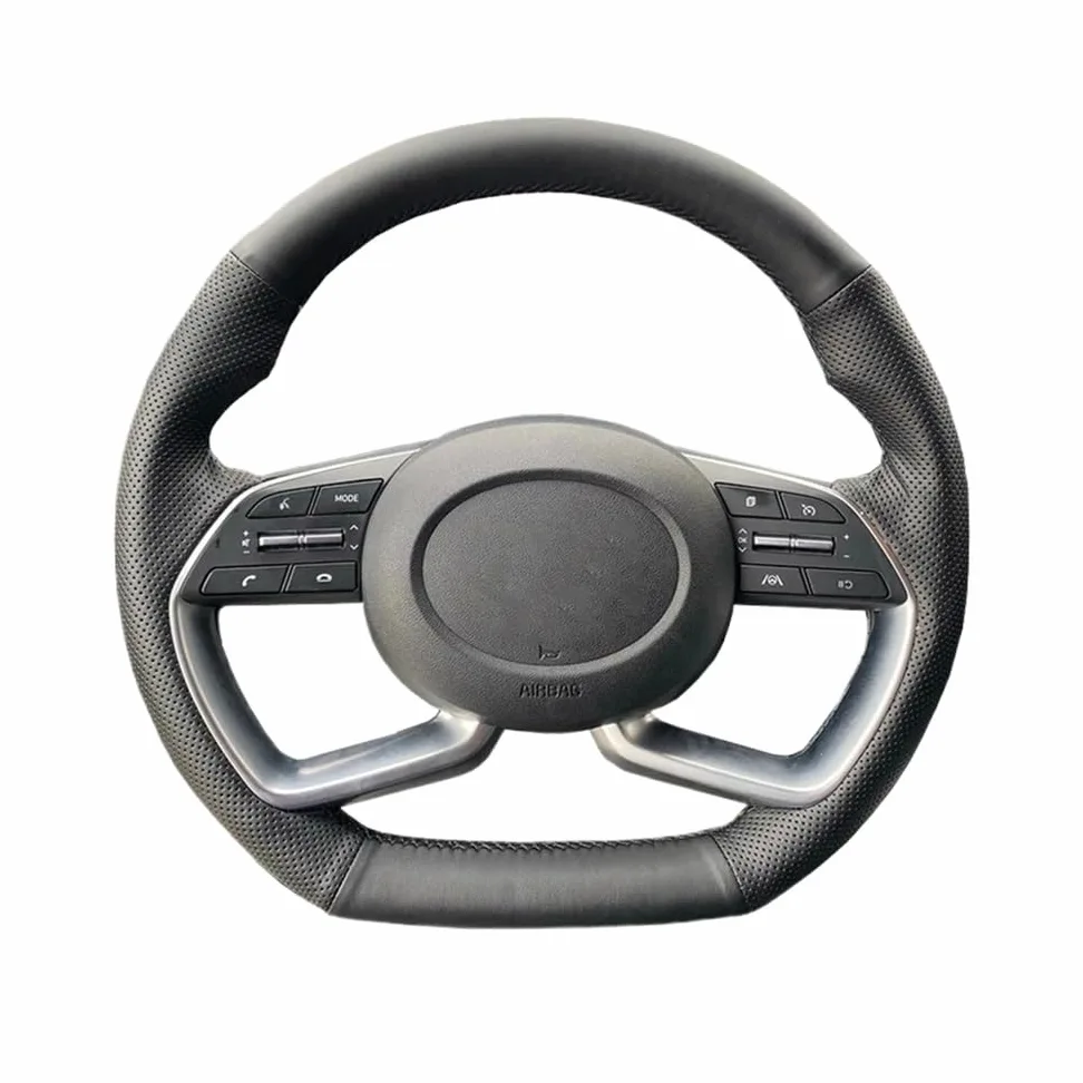 Funda para Volante de Coche de Microfibra PU Trenzada para Tucson 2021-2022 2023 2024