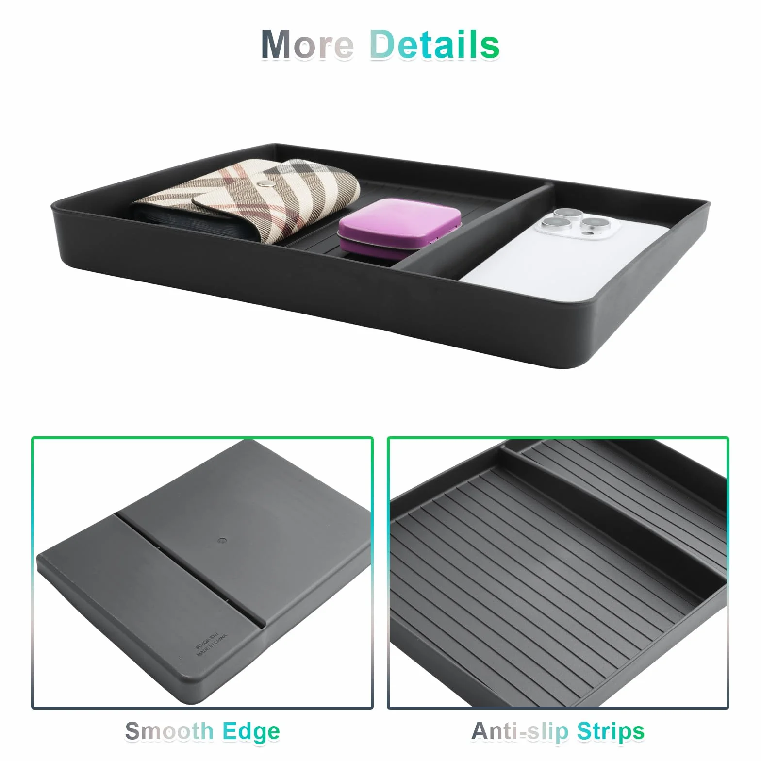 GAFAT Compatible con Hyundai Ioniq 5 N-line 2021-2025 2026 Organizador de Consola Central para Guantera, Facelift Ioniq 5 2024 Accesorios Caja de Almacenamiento, de Goma Blanda TPE, Plegable