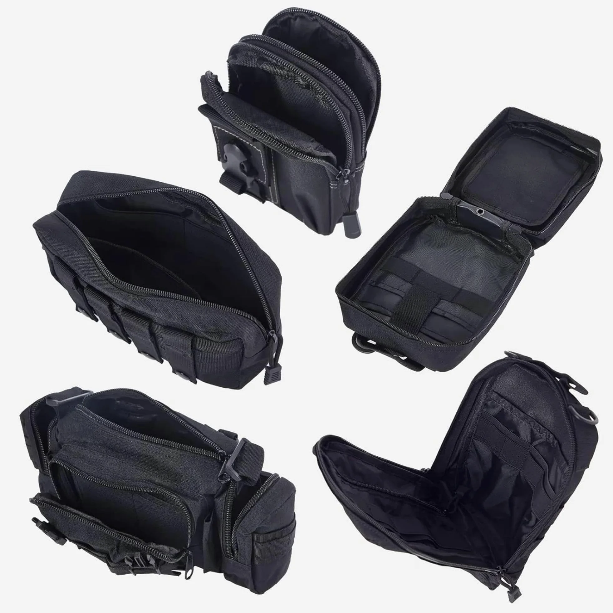 Redes de almacenaje para Coche Bolsa Colgante Asiento Trasero Organizador Tácticos Almacenamiento Exteriores Caza Y Conducción Autónoma Clasificada Red Maletero Coche(Negro)