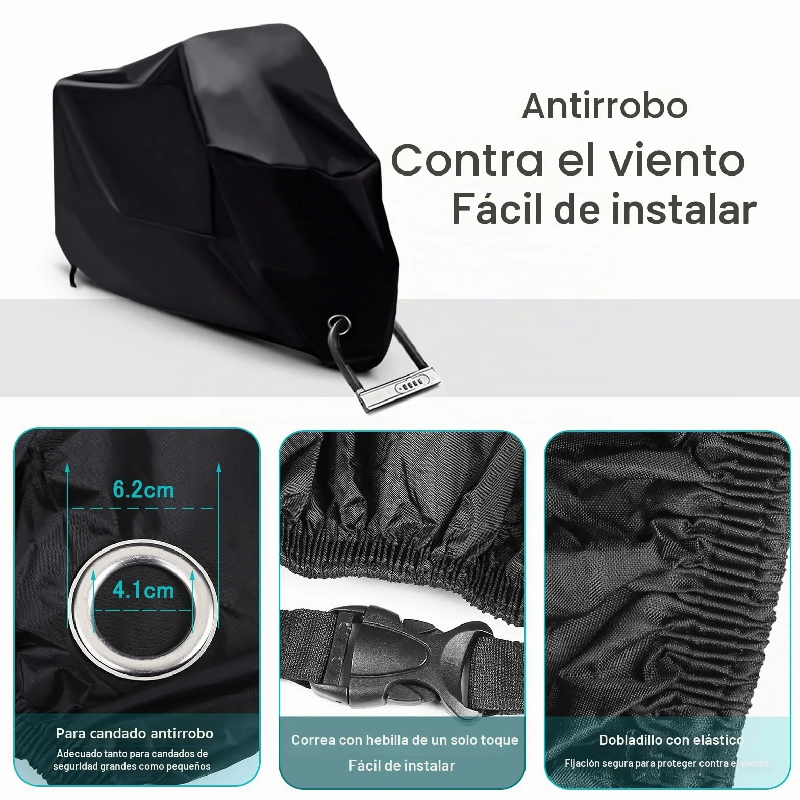 LIHAO Funda Moto 190T Cubierta Impermeable de Motocicleta