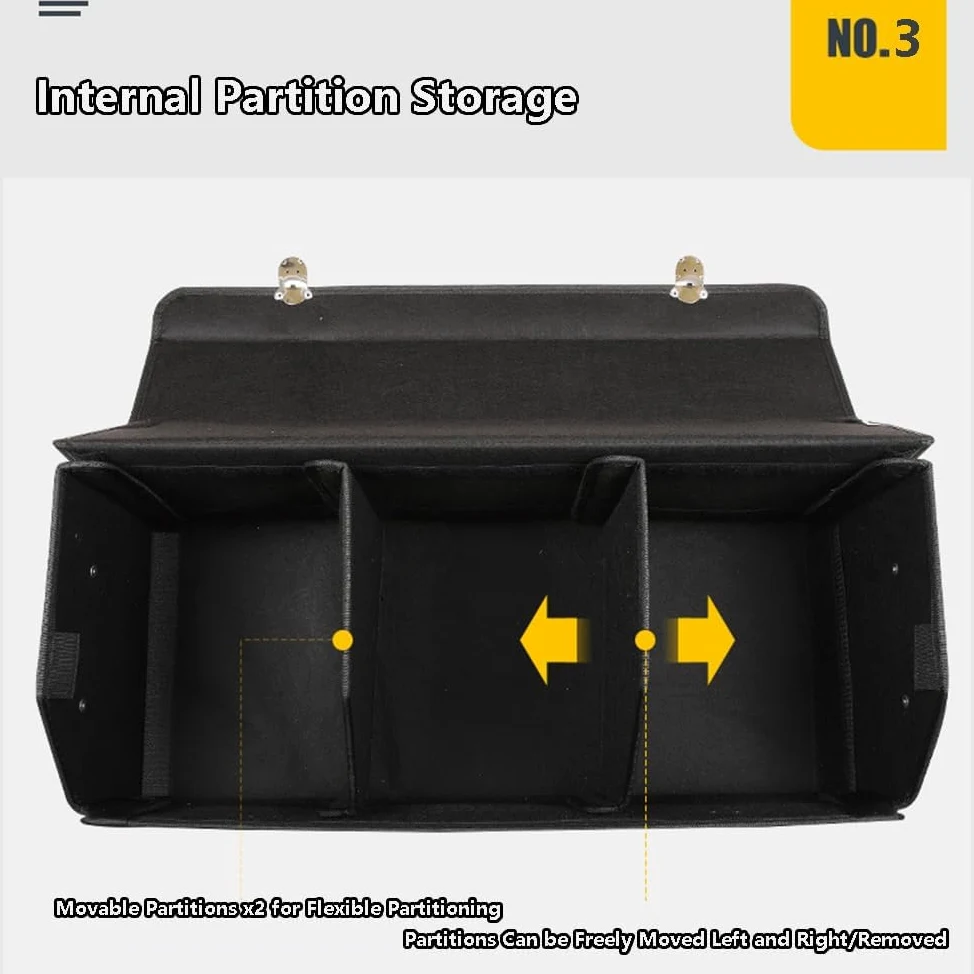 Organizador Maletero Coche para Suzuki Grand Vitara(4door) 2005-2015, Bolsa de Almacenamiento Plegable Organizador Accesorios Almacenamiento organización,B-Black-75 * 32 * 30cm