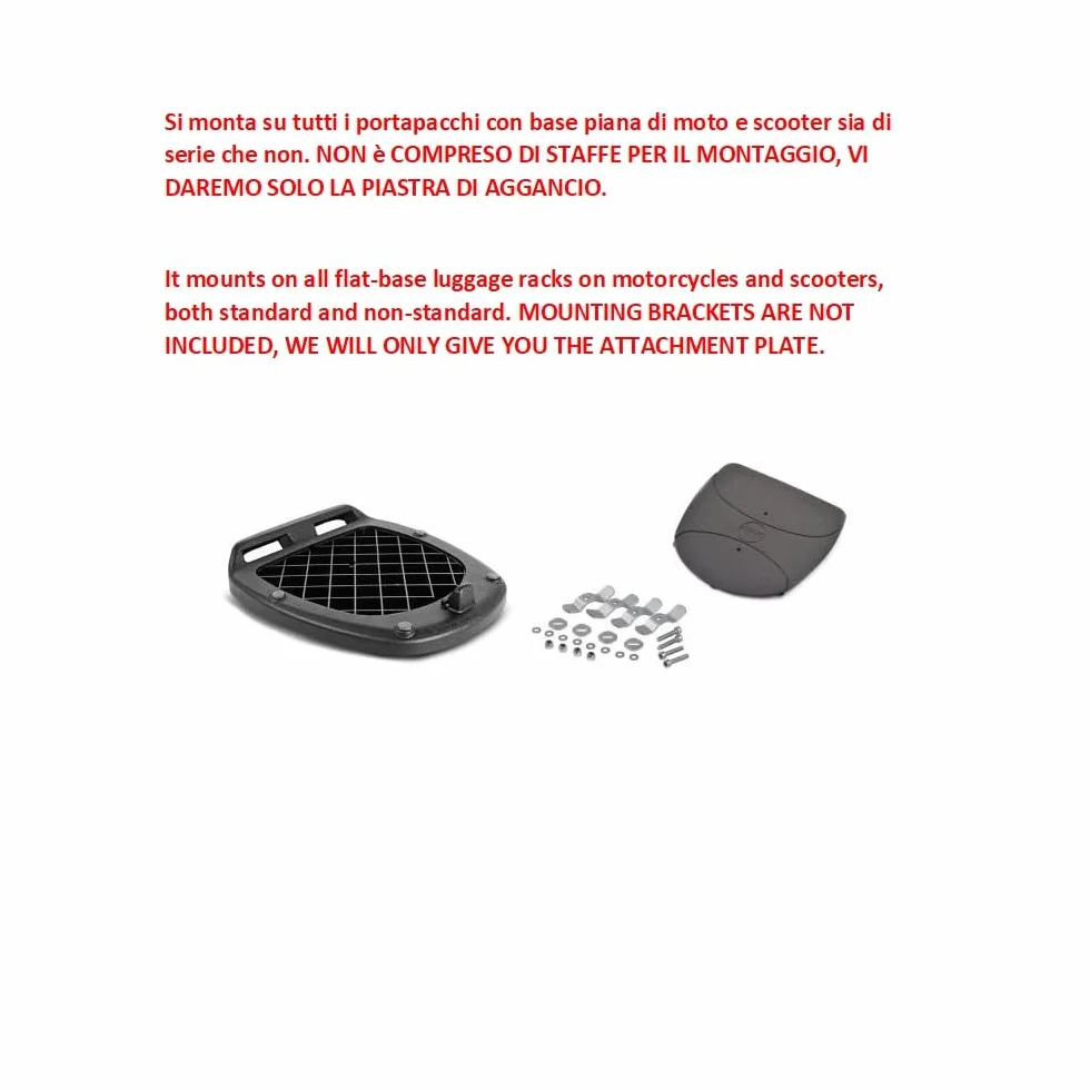Compatible con Yamaha X-MAX 125 BAÚL Top Case B360NT2 Tech Maleta DE 39 litros+Kit DE FIJACIÓN AL PORTAEQUIPAJES Trasero DE Motocicleta TOPCASE+Placa para 2 Cascos