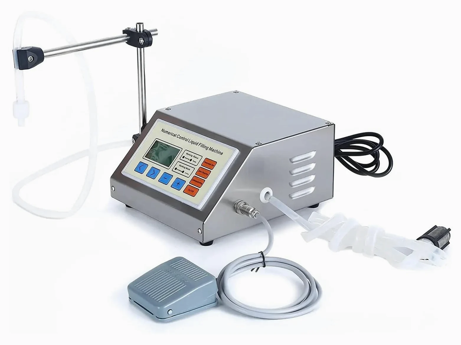 Máquina llenadora de líquidos, máquina llenadora con pesaje, máquina llenadora de líquidos, llenadora automática de botellas con control digital (2-3500 ml, llenadora digital GFK380), alta precisión