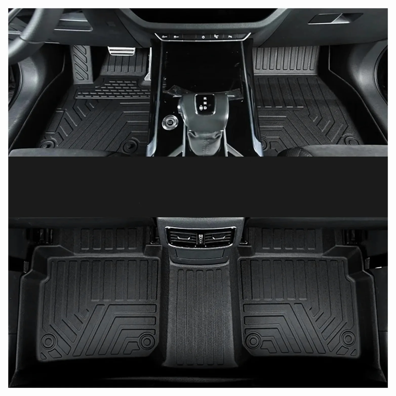 Alfombrillas Coche para Chery Tiggo 9 para Ebro S900 2024-2026 Fuel AWD FWD 7 Asientos LHD Alfombrillas TPE Coche Alfombras Impermeables Protección Antiarañazos(LHD Single Layer,Fuel AWD 7 Seats)