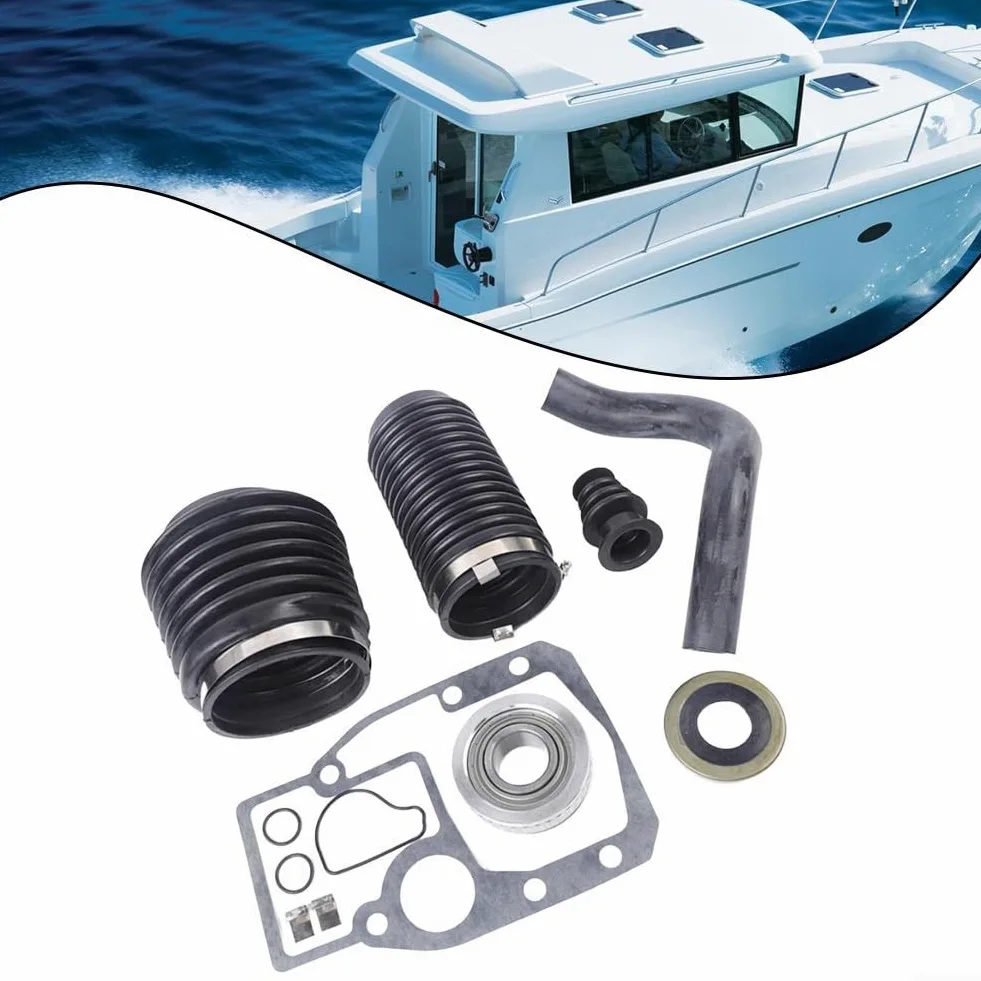 Kit de reparación de fuelles para SX-S SX-C SX-R SX-M DP-S DP-S1 DP-SM OMC para fueraborda COBRA con abrazaderas y juego de juntas, rodamientos cardán, cable de cambio y fuelle de escape