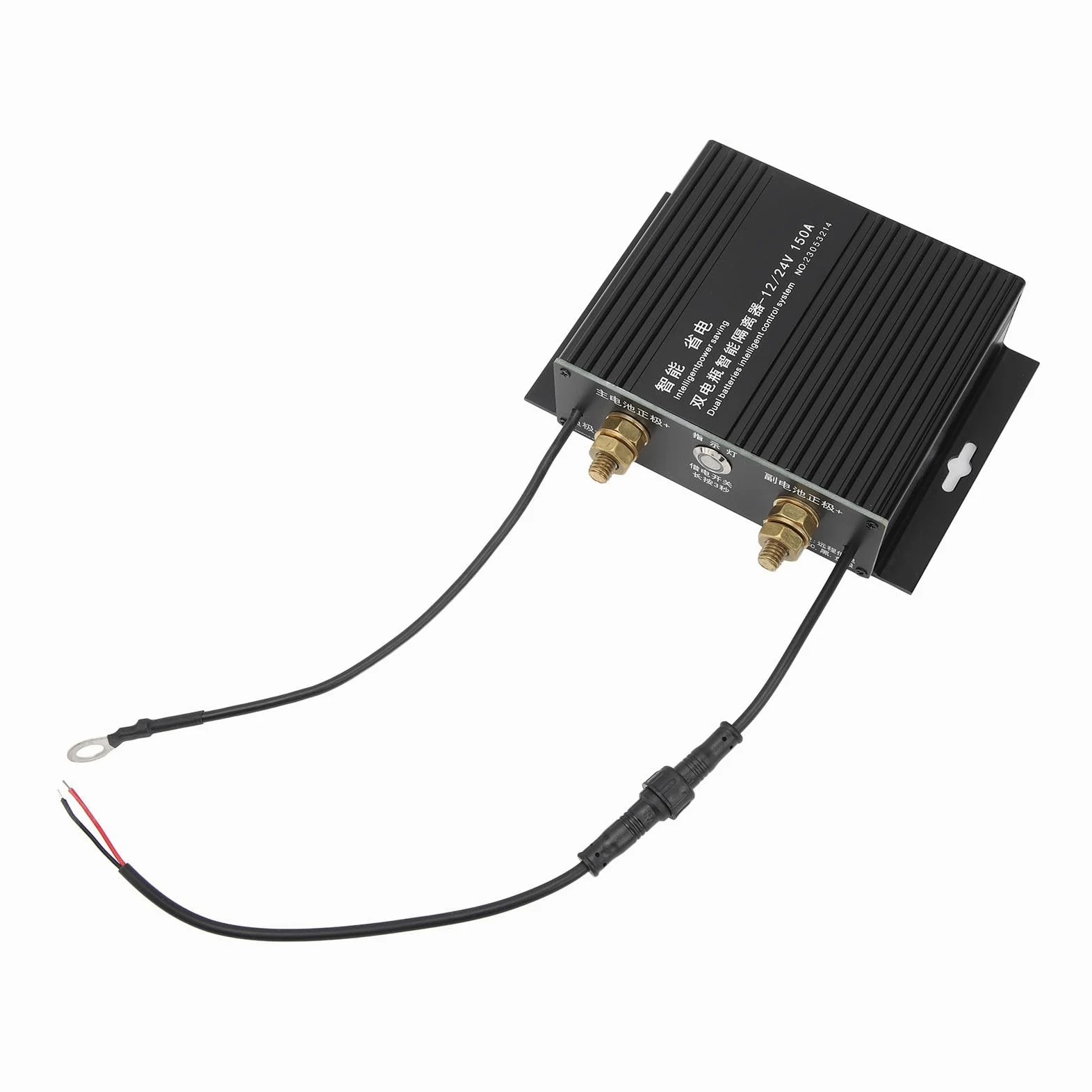 Aislador de BateríA Dual Relé Sensible Al Voltaje Relé de Detección Voltaje Controlado por 150 A 12 V 24 V Indicador LED Carga Bidireccional con Carga