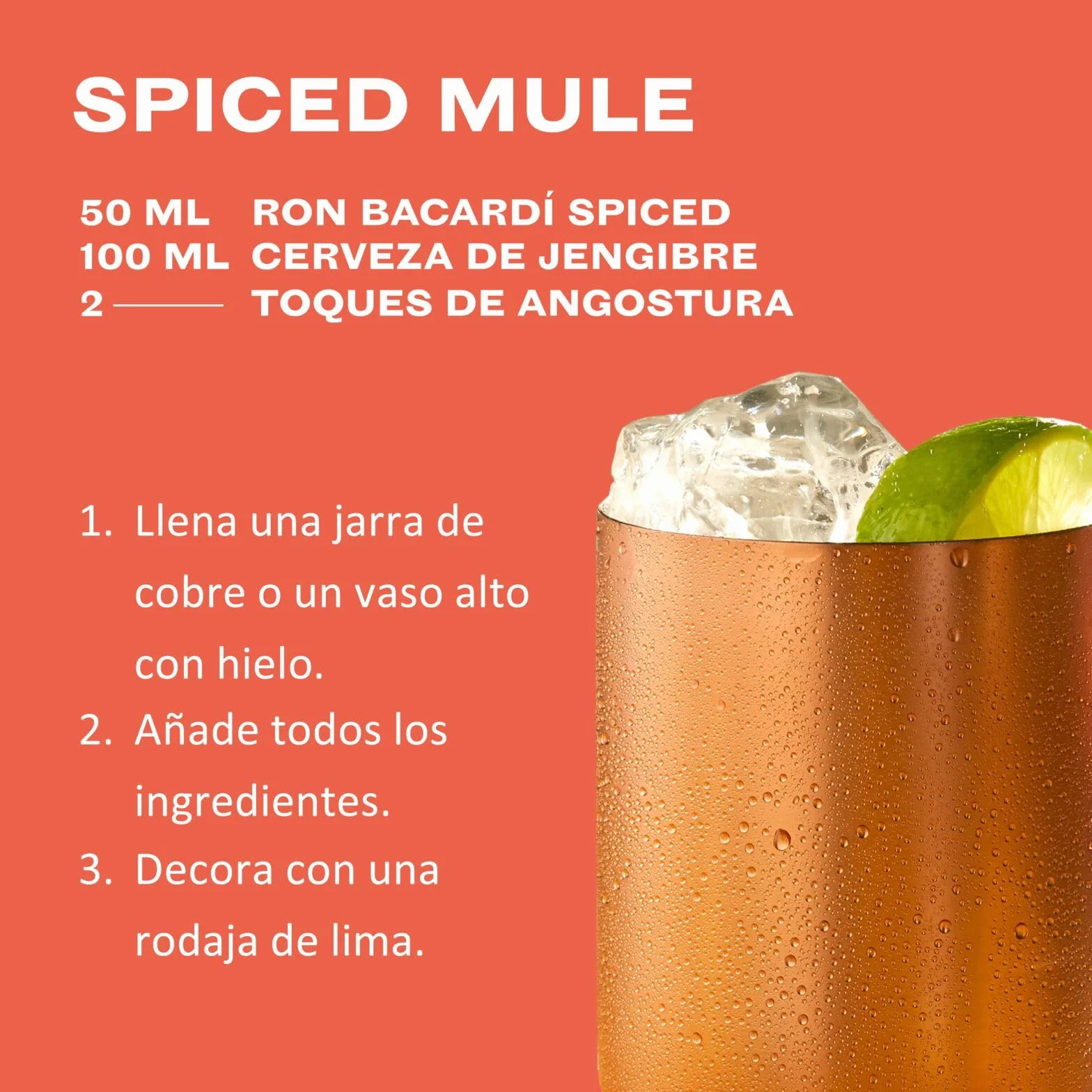 Ron BACARDÍ Spiced 35% 70 cl 700 ml licor envejecido en barrica con aromas naturales y especias