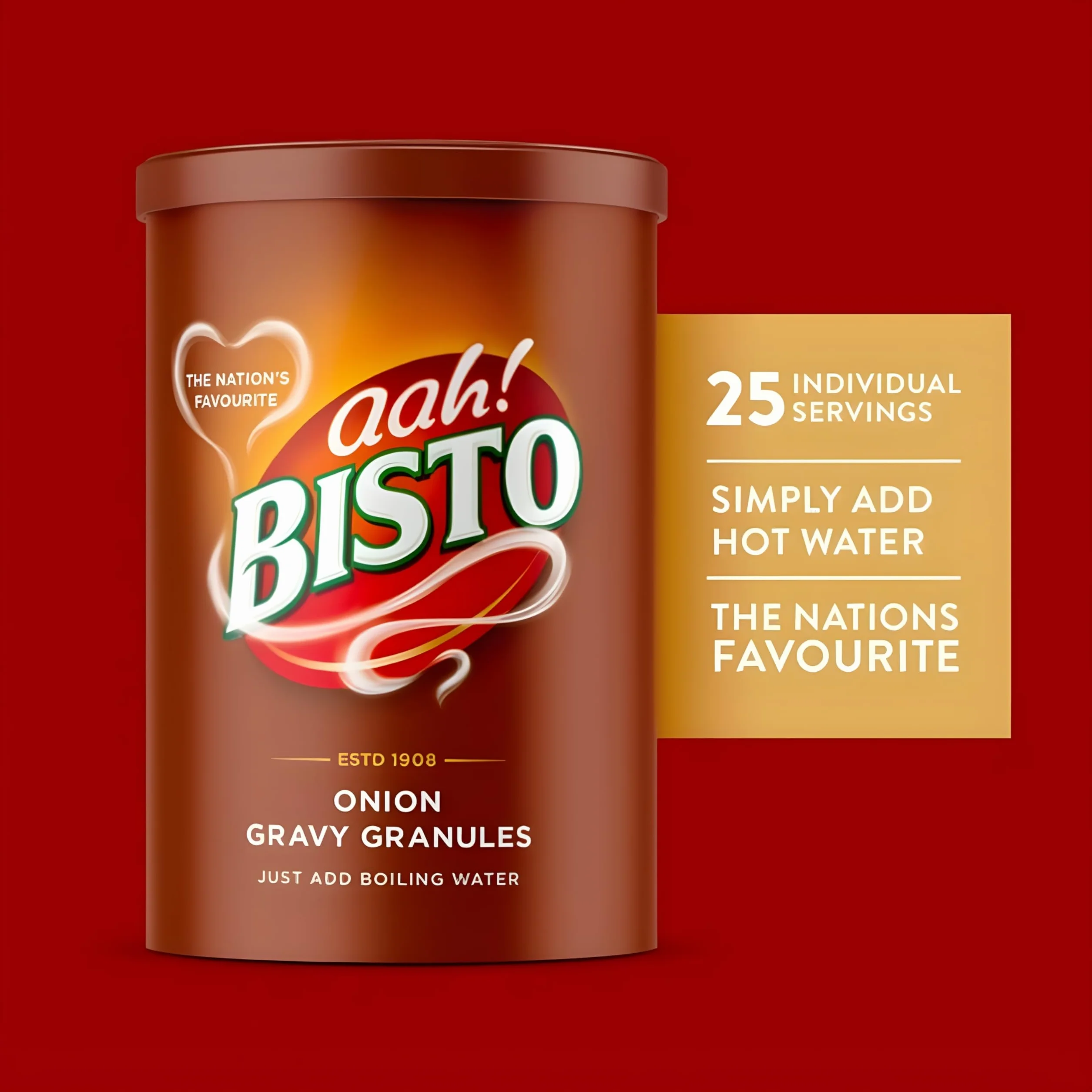 Bisto Onion Gravy Granules 190g Salsa Instantánea de Cebolla Gravy Inglesa Tradicional para Carnes y Asados