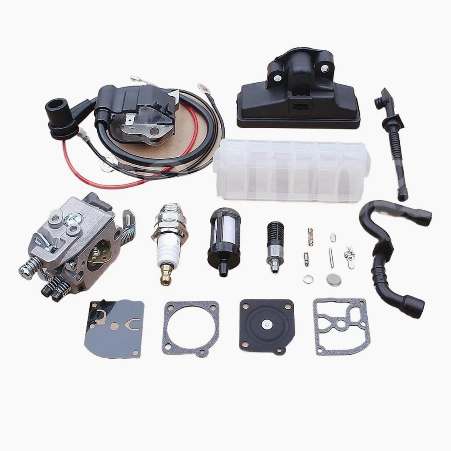 Bobina de Encendido del carburador y Filtro de Aire for Motosierra 021, 023, 025, MS250, MS210, MS230, Kit de reparación de carburador 1123, 120 y 1651