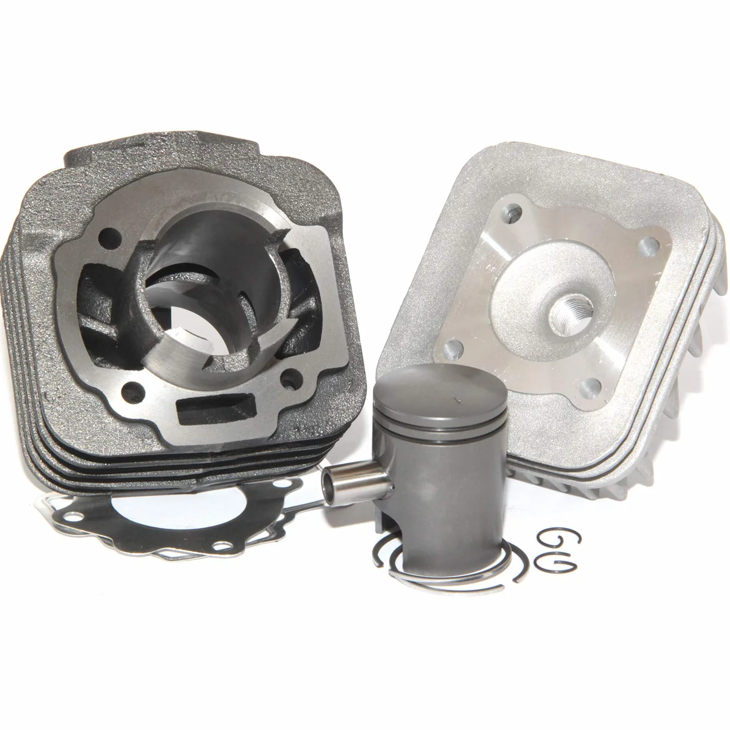 Easyboost Kit Cilindro 50 Hierro para Piag. Typhoon Zip NRG Culata Piston Bisegmento Tipo Original todos los modelos para Vespa ET2 LX S Gilera AC Stalker Diesis Sfera