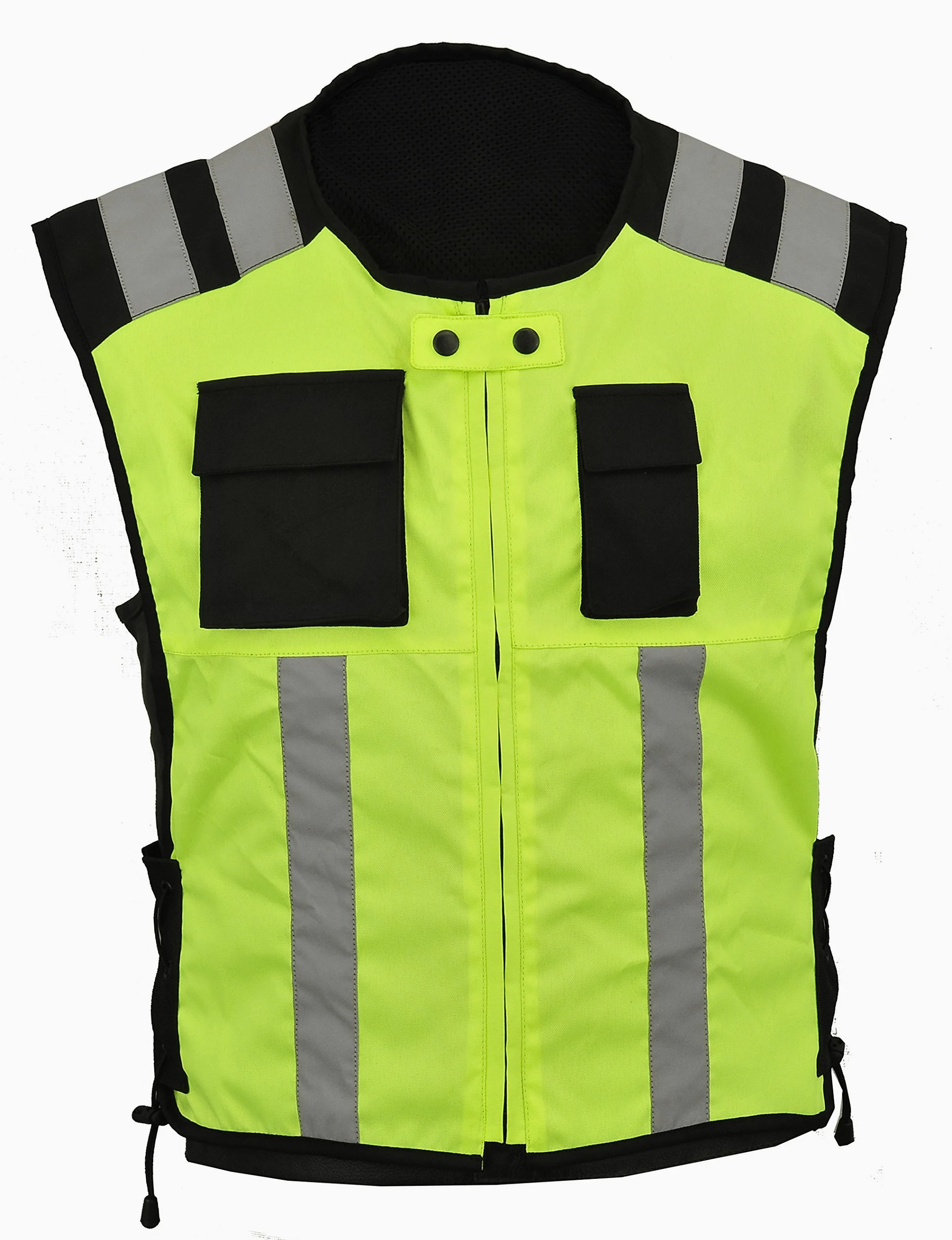 HI Sichtbarkeit Chaleco reflectante Moto Ciclismo Seguridad industrial Viste Emergencia Hi viz Waiscost Ajustes laterales