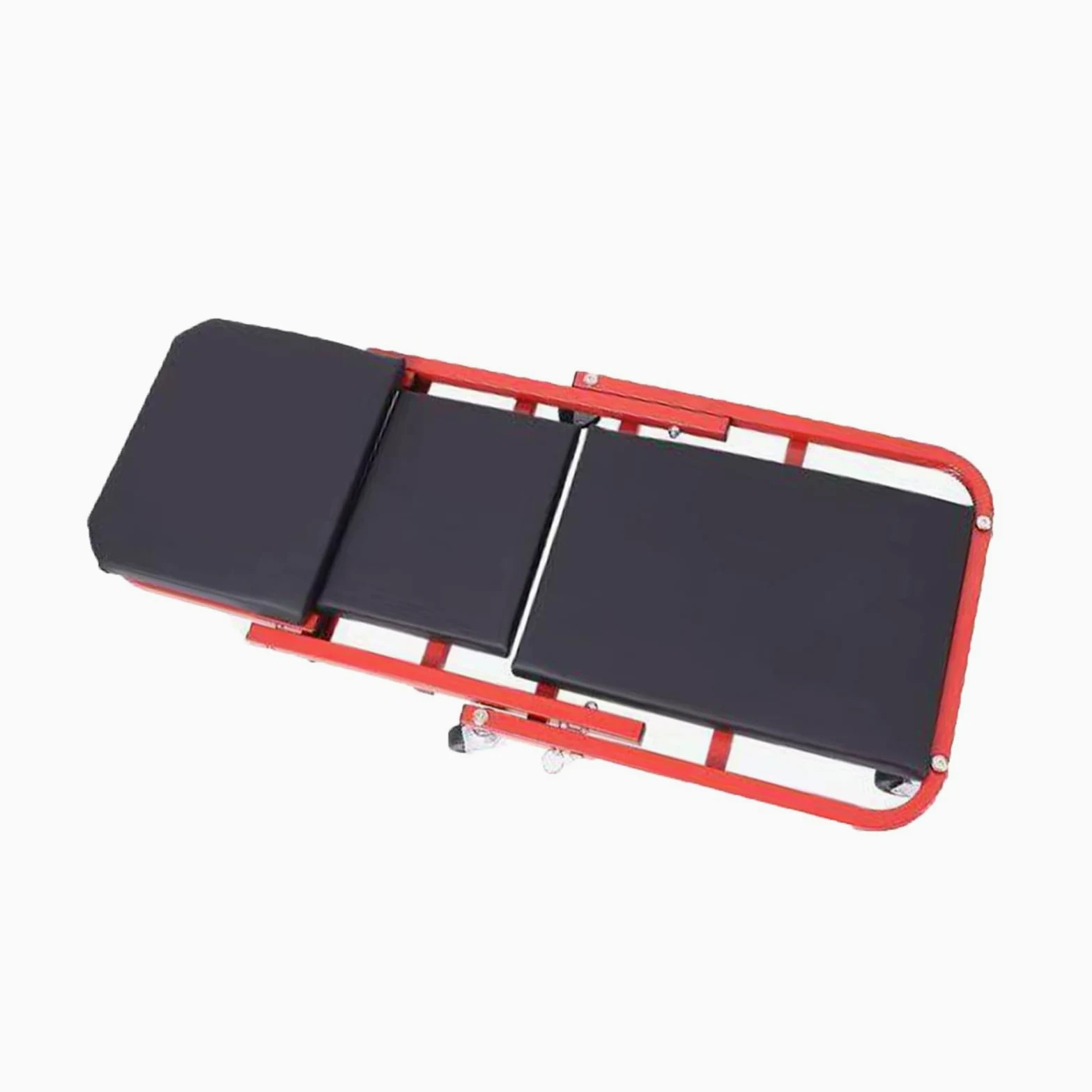 Asiento mecánico plegable de alta resistencia, diseño 3 en 1, 6 ruedas, capacidad de 136 kg para garaje y tienda