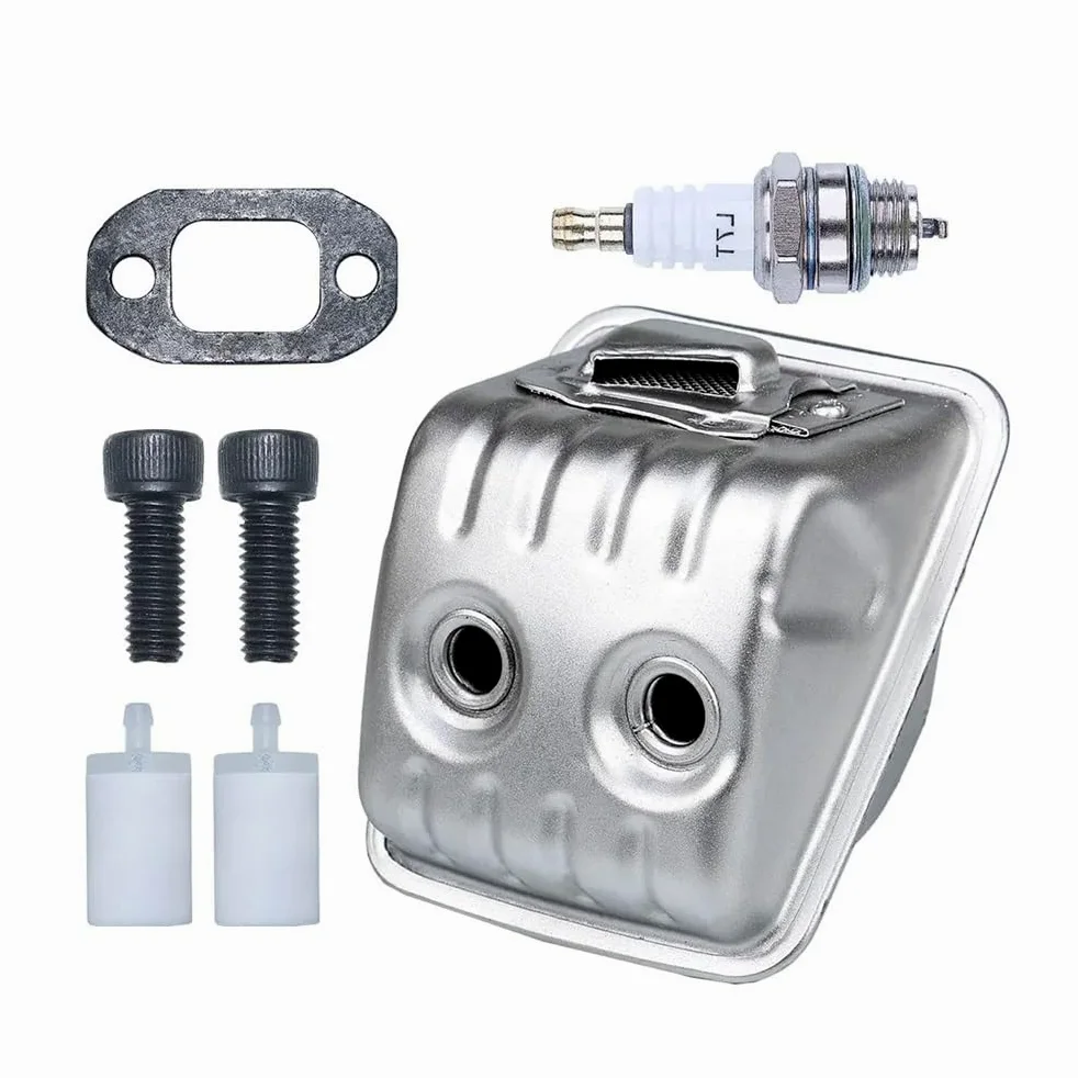 Kit de Filtro de Combustible con Tornillo silenciador Compatible con 450 445 445e w bujía repuestos de Motosierra de Gasolina OEM 544147702