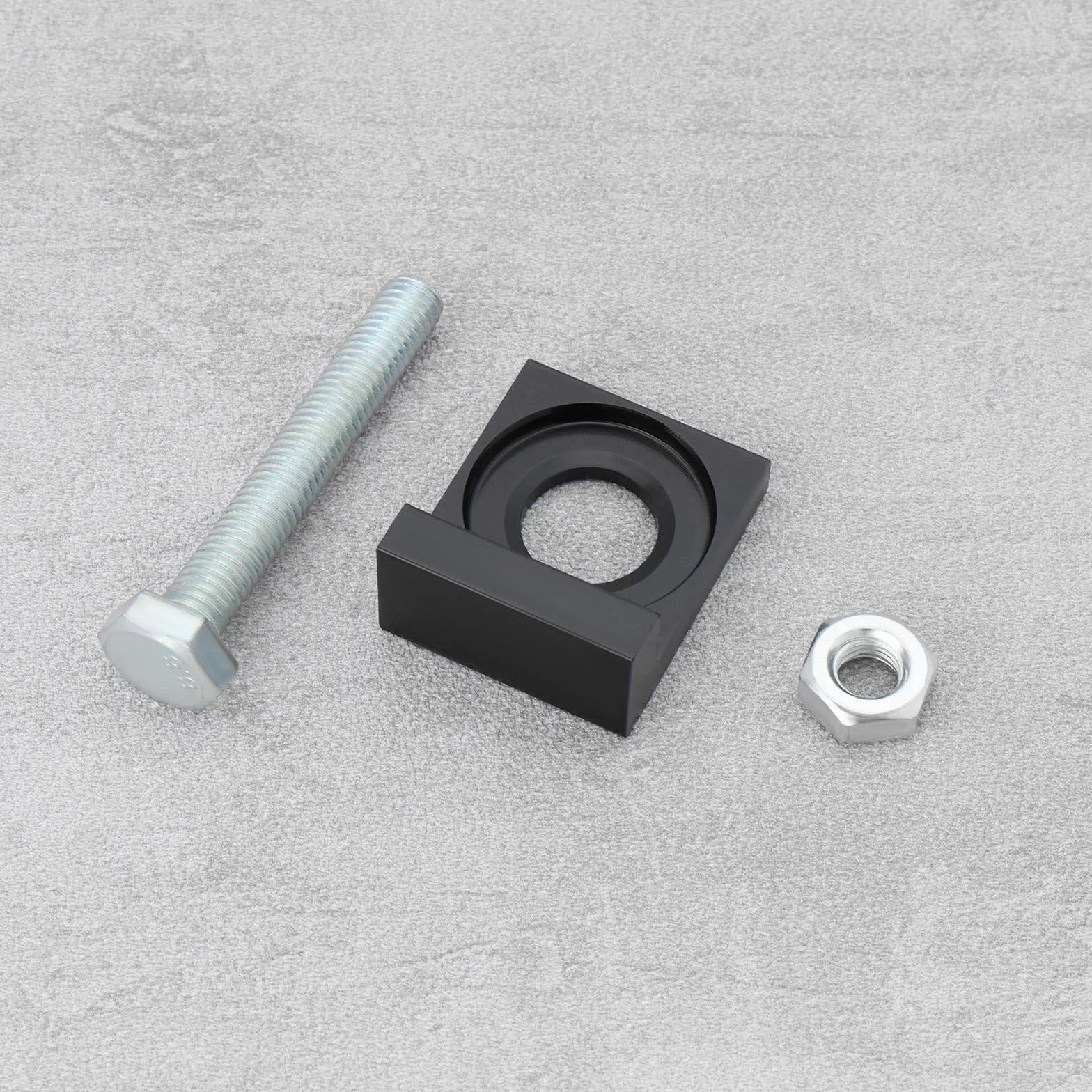 ECSiNG 2 piezas Tensor de cadena de motocicleta con agujero de 15 mm Ajustador de cadena CNC para bicicleta de motor de tierra Motocicleta 50cc 70cc 90cc 110cc 125cc Negro