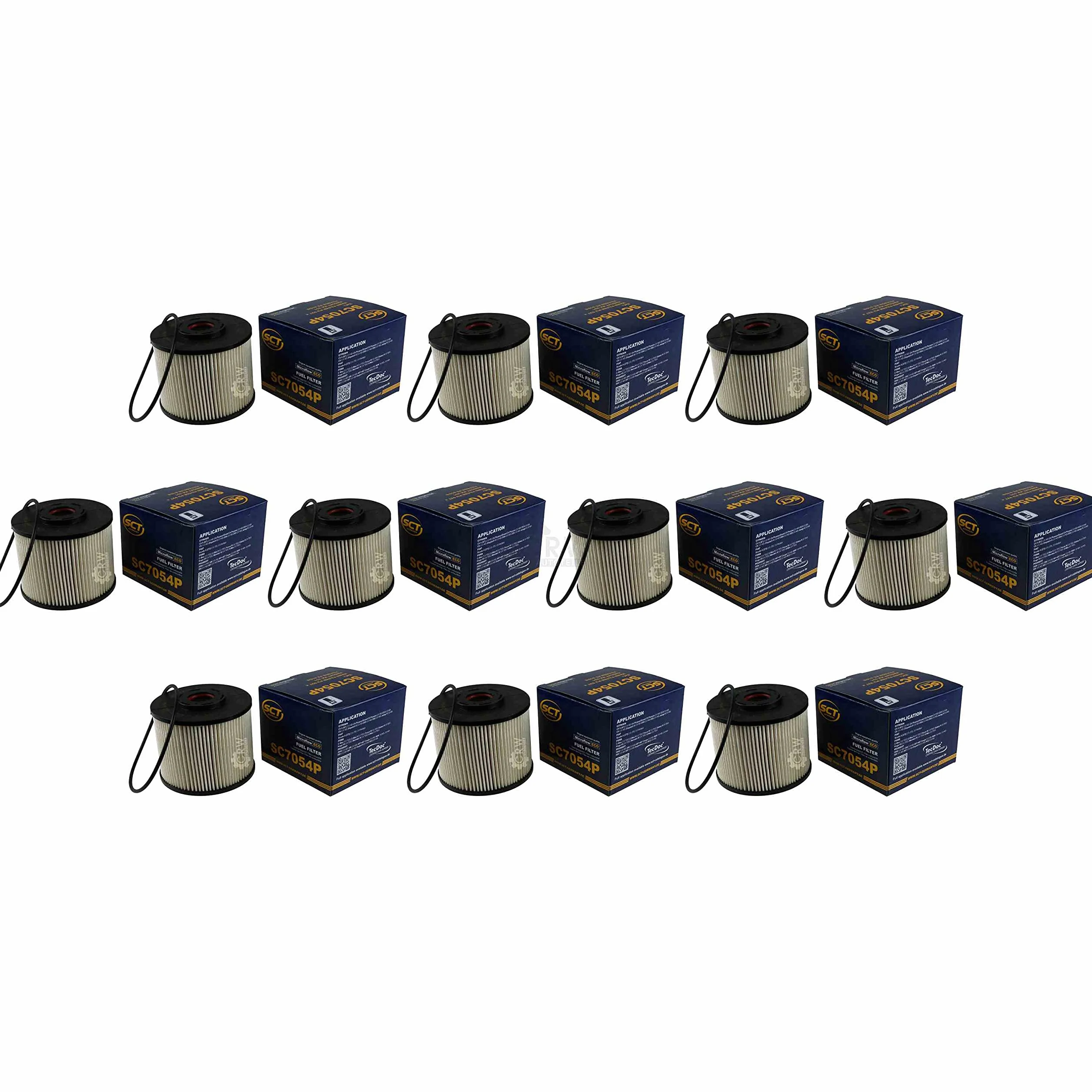 QR-Parts Set 85499506 SC 7054 P 10 filtros de combustible diesel y gasolina SCT originales