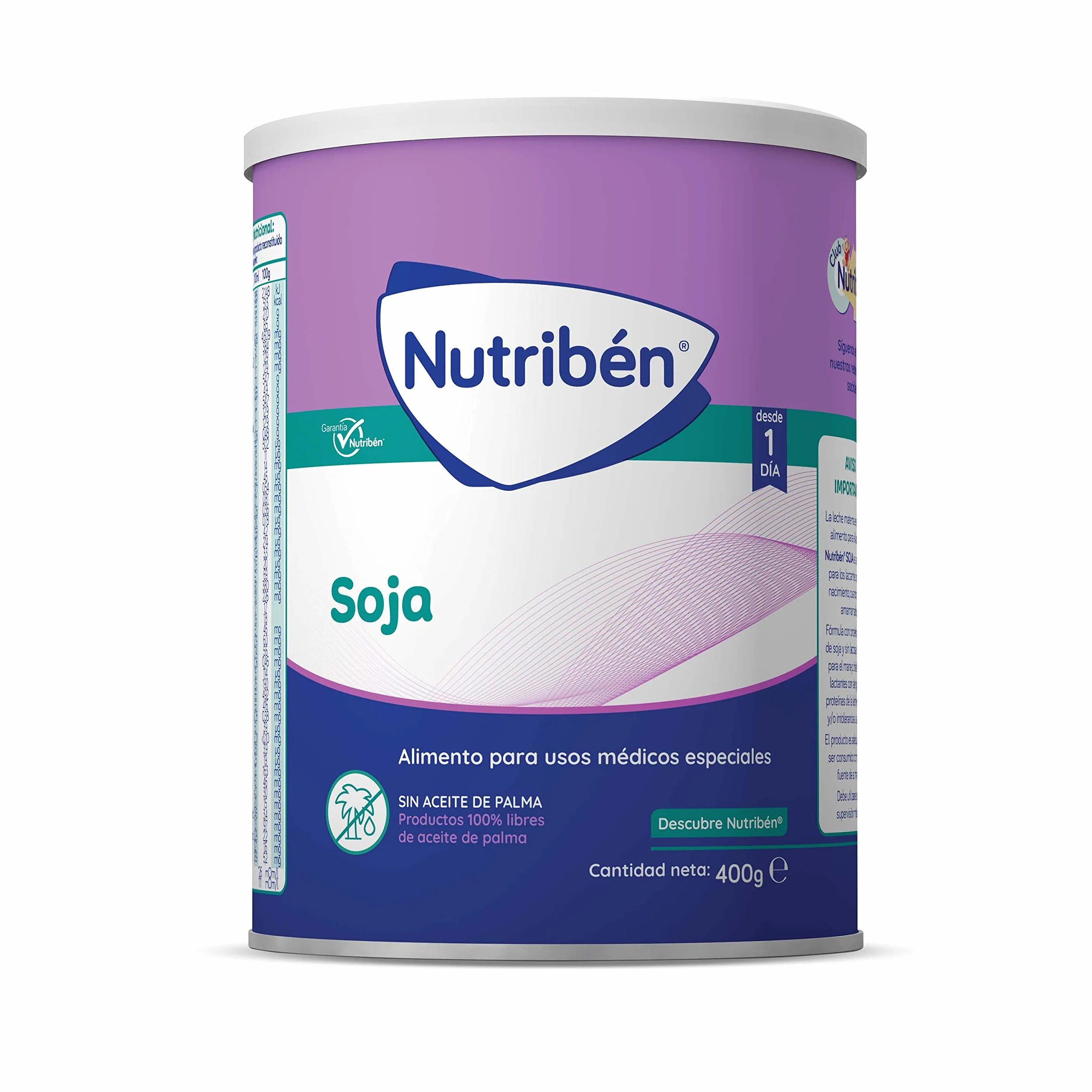Nutribén Soja Leche en Polvo Bebé 400g sin Aceite de Palma
