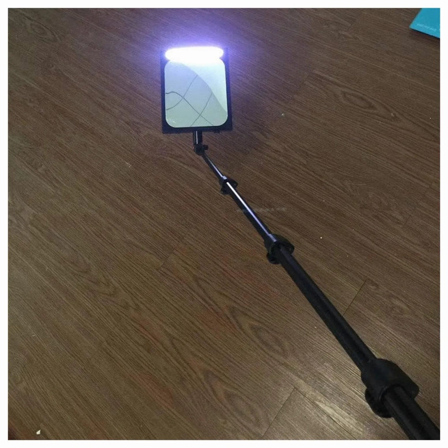 Espejo De Inspección Telescópico, Espejo De Inspección De Bajos - Mango Retráctil Ajustable, Equipo Visual para Vehículos, Recargable