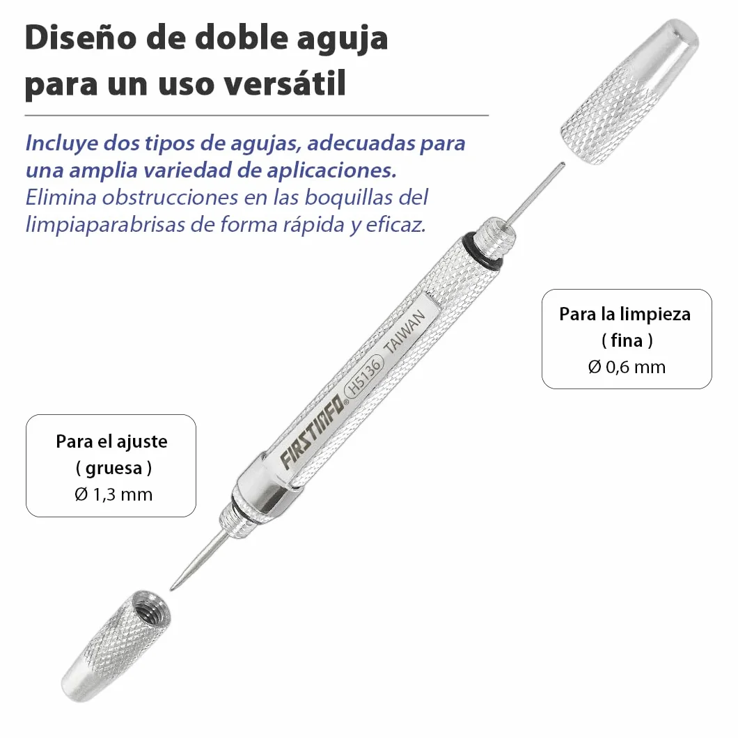 FIRSTINFO H5136 | Aguja de Limpieza para Boquillas del Limpiaparabrisas | Herramienta para Chorro del Parabrisas