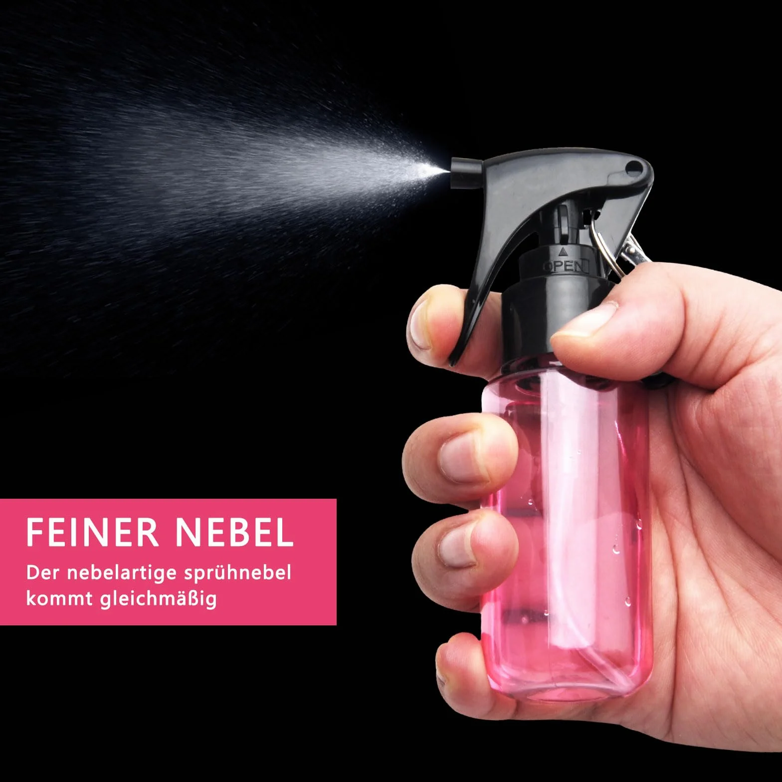 HENGBIRD Pequeña Botella Pulverizadora 60 ml, 5 Piezas, Mini Botellas de Espray de Agua Transparente para Viaje