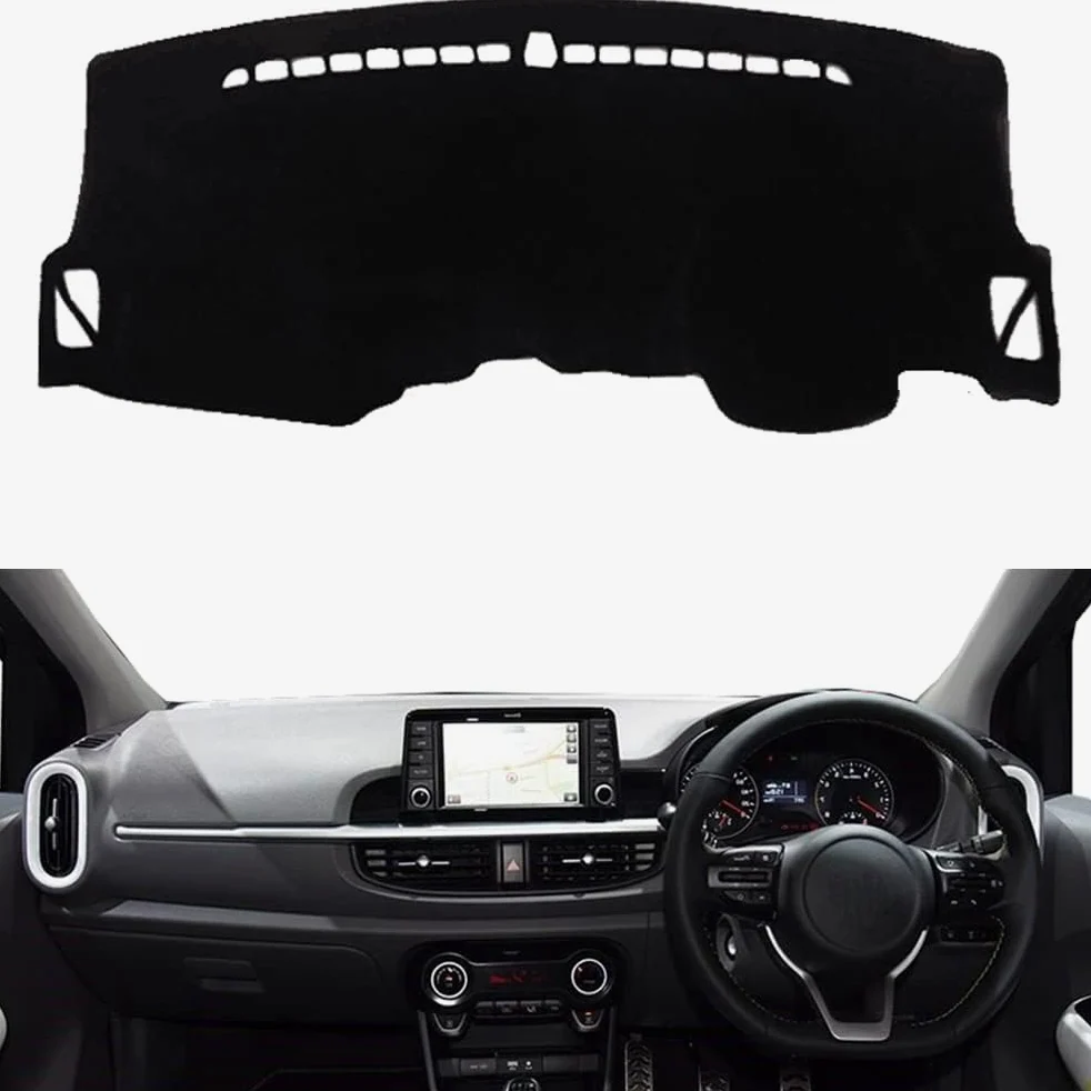 OGRAFF Almohadilla Protectora para Salpicadero,para Kia Picanto X-Line/Morning 2018 (LHD),Protector de Panel de Instrumentos Alfombrilla Antideslizante
