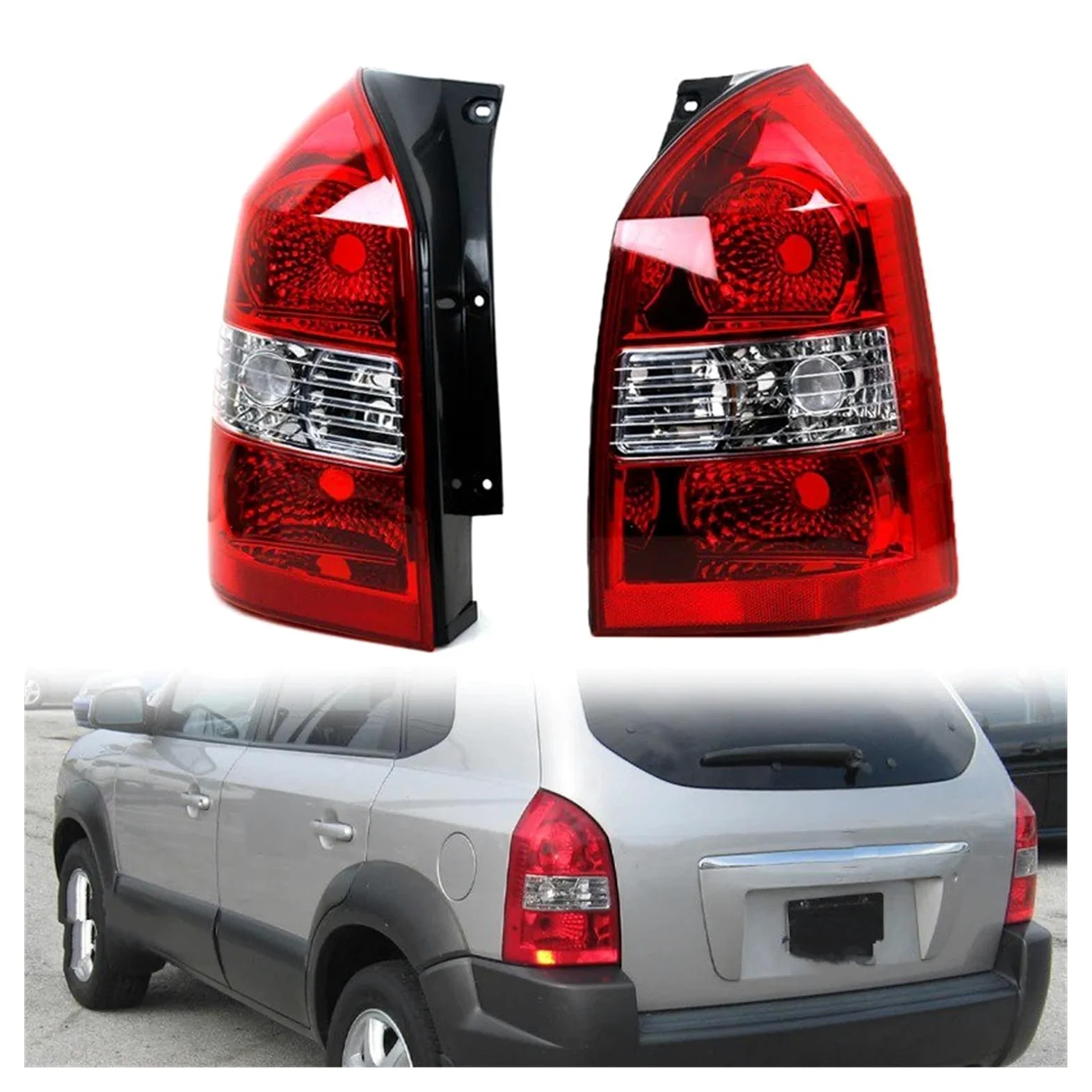 SANCAK Tercera Tercera Luz De Freno Para Hyundai Para Tucson 2005-2010 Pantalla Freno Coche, Carcasa Luces Traseras, Lámpara Trasera Marcha Atrás Sin Bombilla