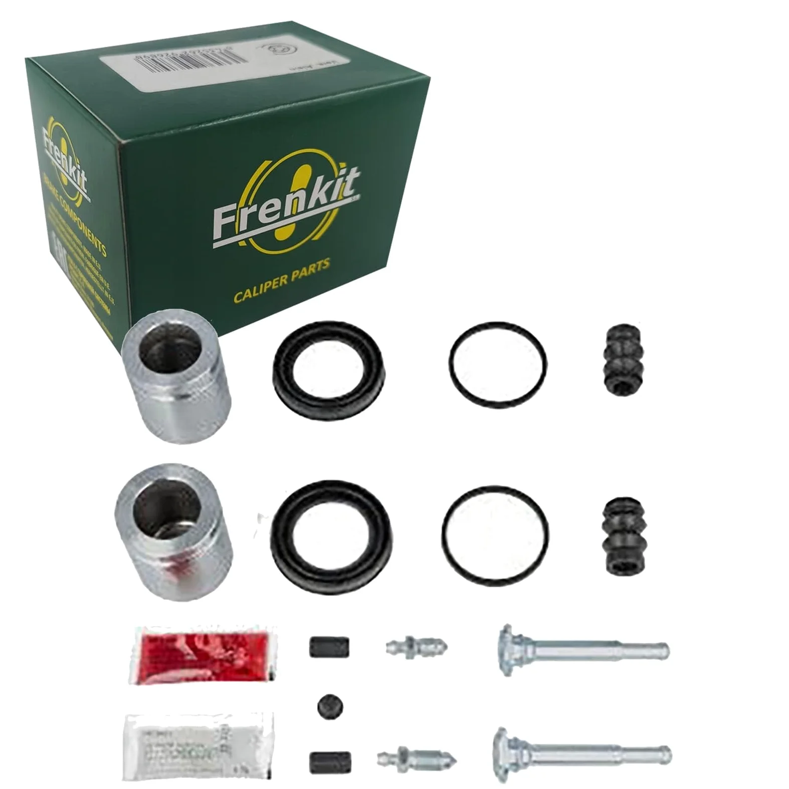 FRENKIT 748289 Juego de reparación pinza de freno Eje delantero Compatible con JEEP GRAND CHEROKEE II WJ, WG GRAND CHEROKEE III WH, WK Commander XK, XH