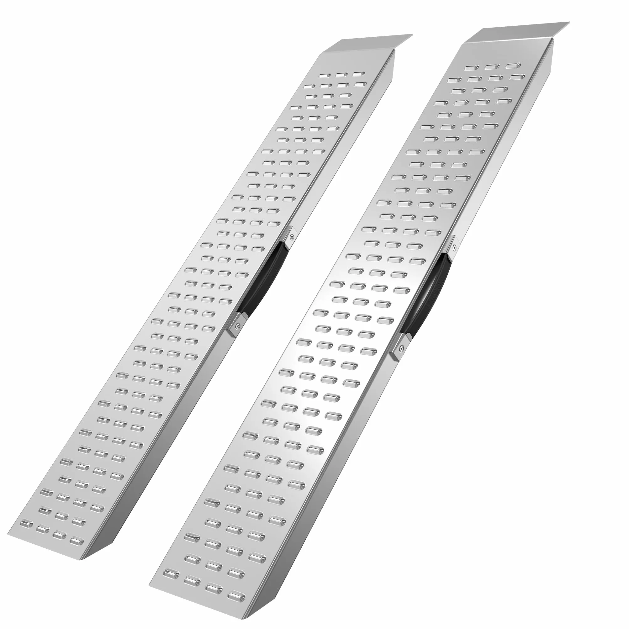 FIVMEN 2 rampas de carga para coches, 135 cm, 400 kg, capacidad de carga de aleación de aluminio, rampa para silla de ruedas, rampa de carga con superficie antideslizante y asa, rampa para escaleras