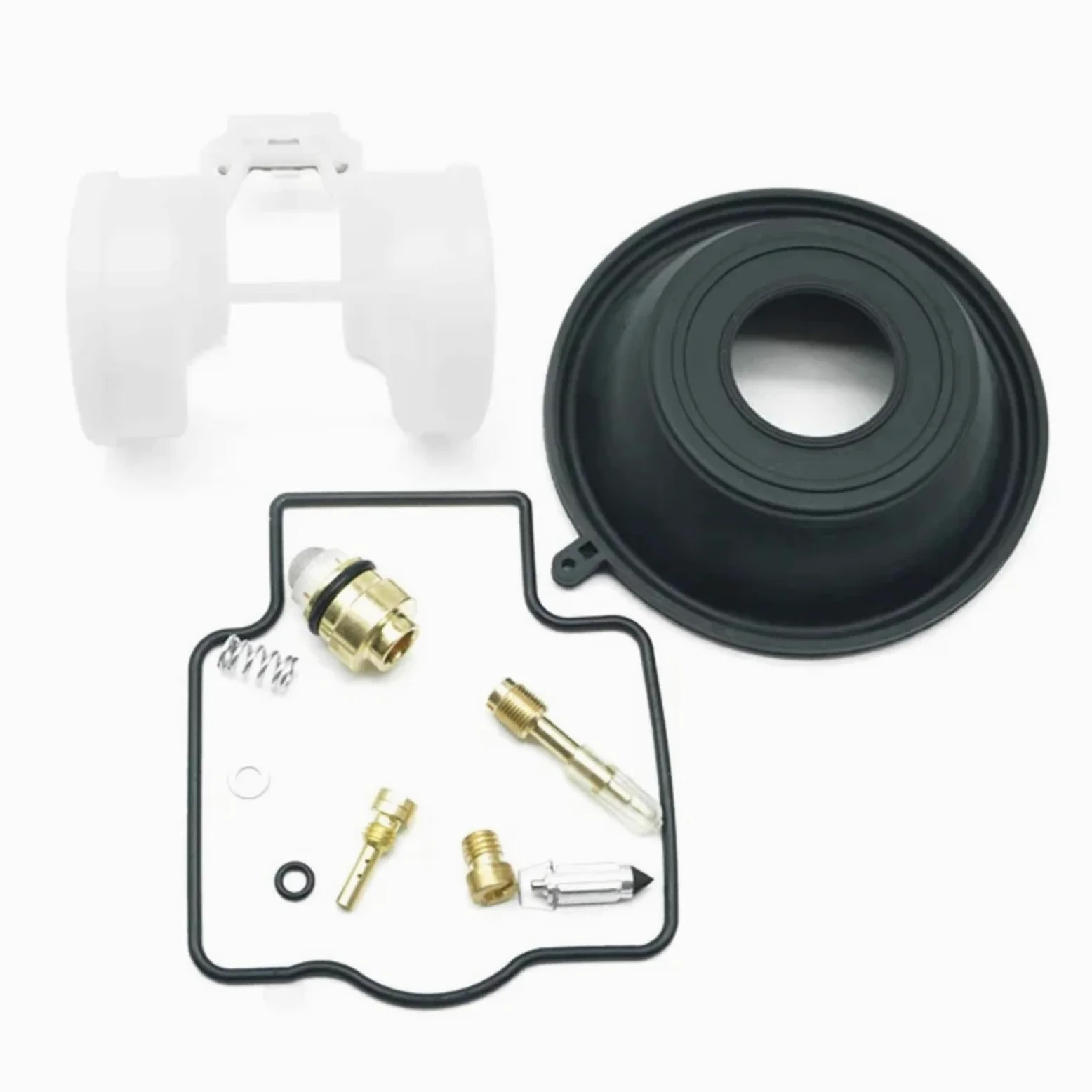 Kit Carburador Repuesto Kit Reparación Carburador Motocicleta Para Para ZX250C ZXR250 1991-1995 Conjunto Reconstrucción Carburador Válvula Flotador Membrana Diafragma Vacío(4 Set B)