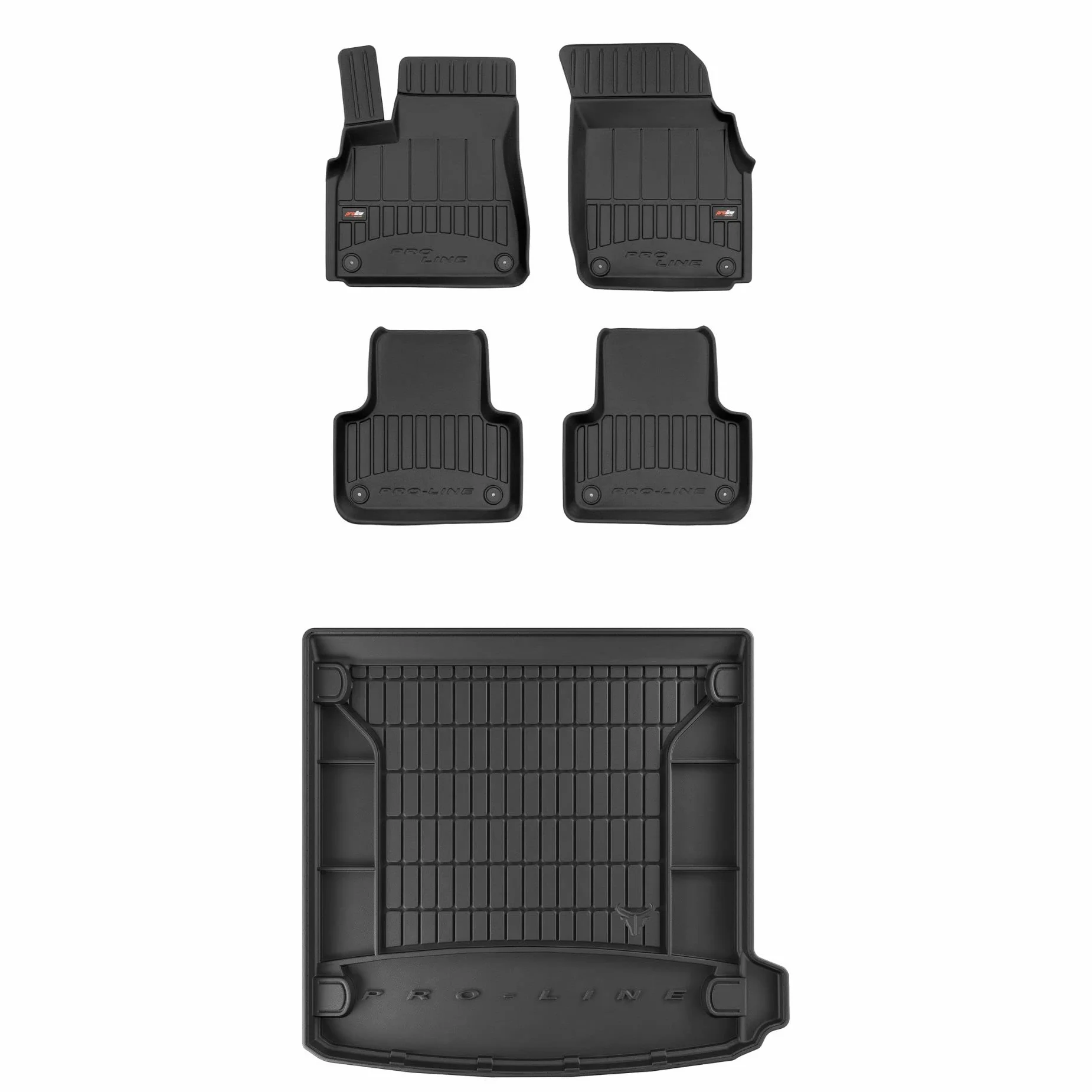 FROGUM ProLine 3D Un Juego de Alfombrillas de Goma para Coche y cubeta Maletero exclusivas Alfombras para Audi Q8 Desde 2018 | Los Bordes más Altos