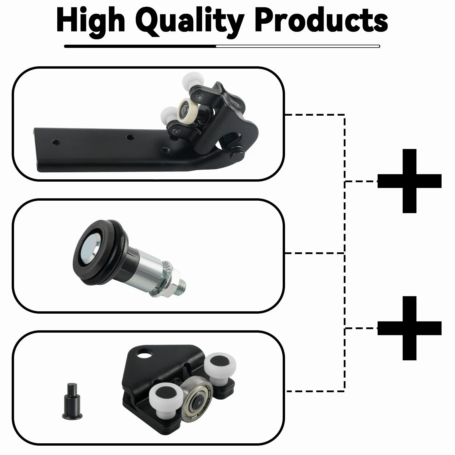 Rodillos de Puerta Lateral Derecha repuesto para Renault Master/Nissan Interstar 1997-2010, Juego de Ruedas Puerta Lateral compatible con Opel Movano 1997-2010-Guía de Rodillos para Puerta Cor