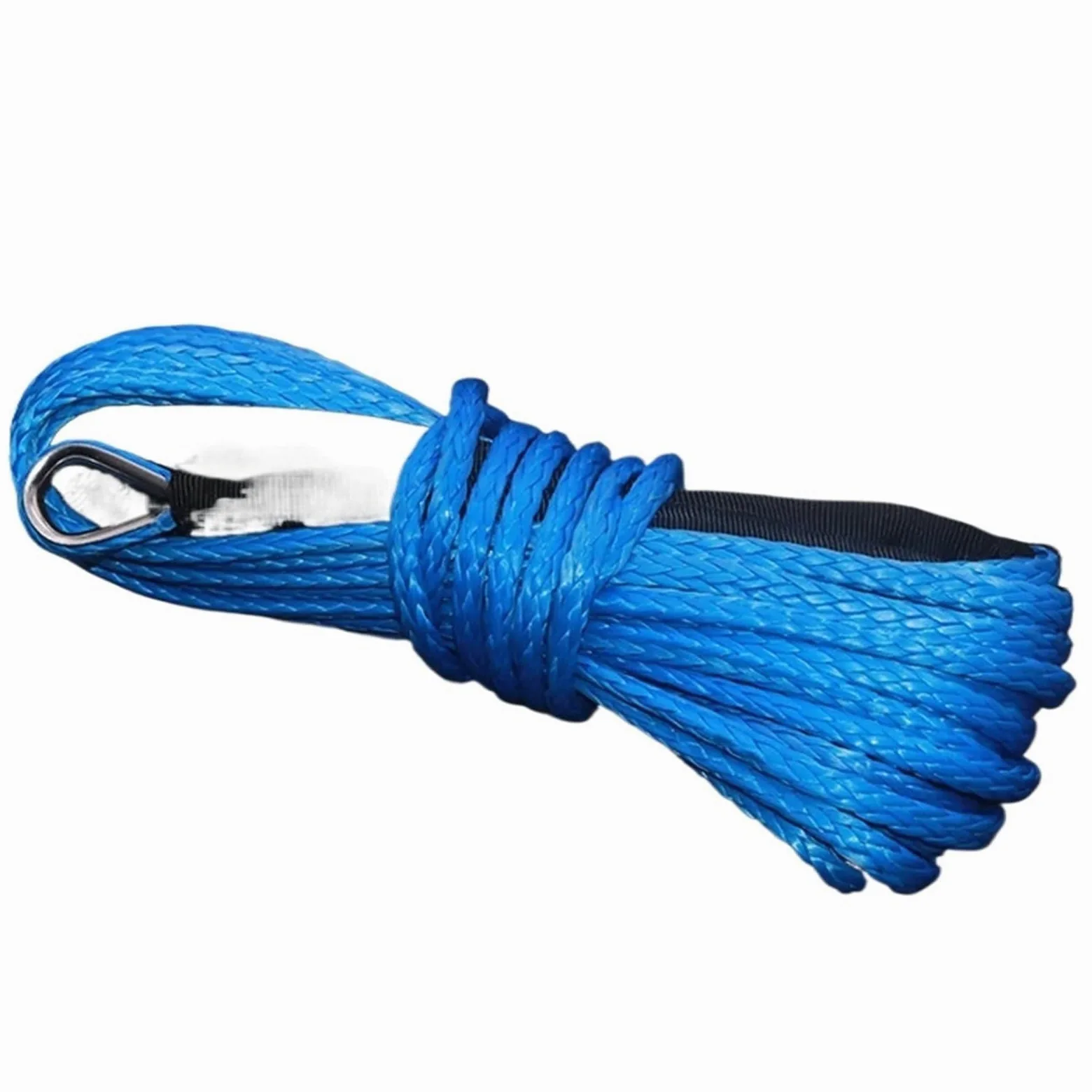 Cable de Remolque for cabrestante de 6 mm x 15 m, Cuerda de Fibra sintética, 4500 LB(Blue)