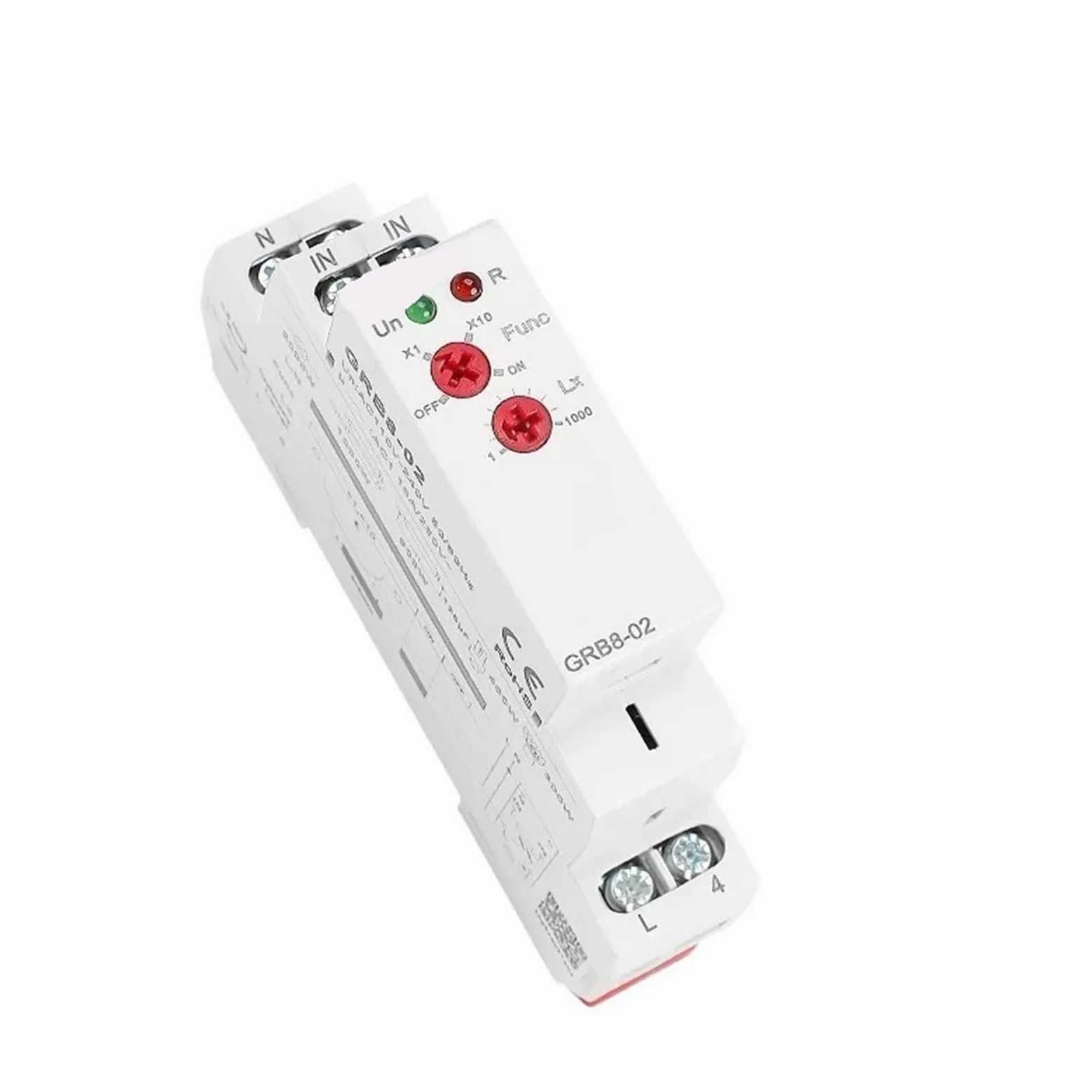 1 Uds GRB8-01/02 interruptor crepuscular de carril Din temporizador fotoeléctrico Sensor de luz relé AC110V-240V encendido y apagado automático(GRB8-01 AC110-240V)