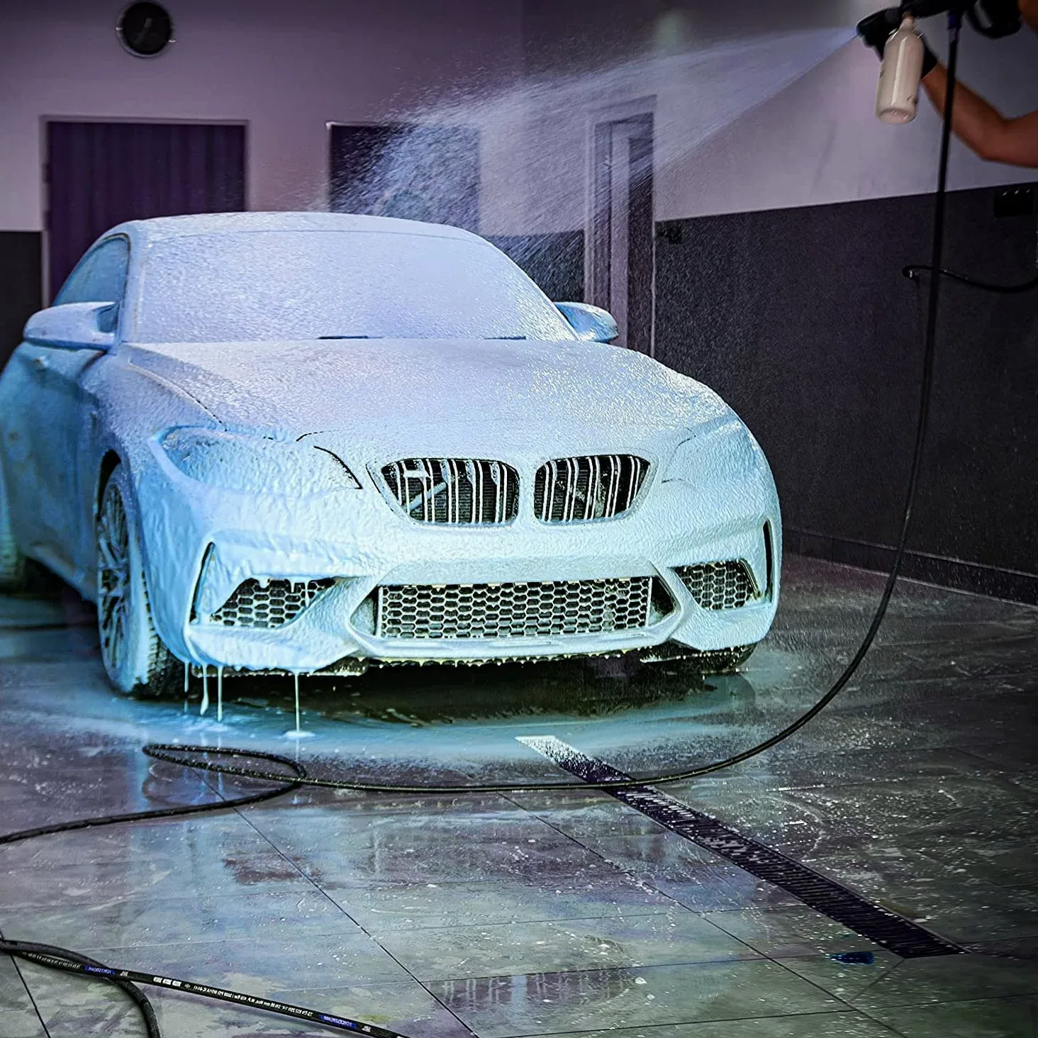 GxDetail Blue Foam 5 Litros – Espuma de Lavado Azul para Coche – Limpieza Profunda y Brillo Espectacular – Espuma Densa y pH Neutro – Seguro para Pintura - Efecto Nieve.