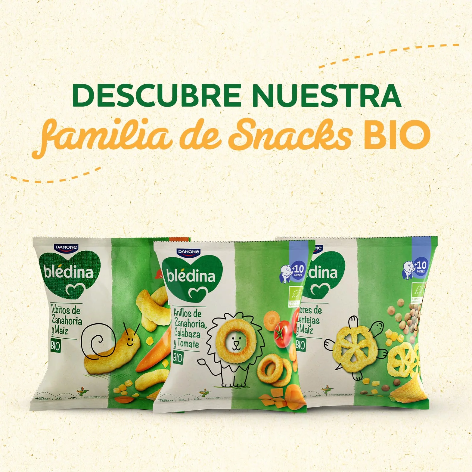 Blédina Snacks BIO Bolsas Lentejas y Maíz Sin Gluten Pack 8x20g