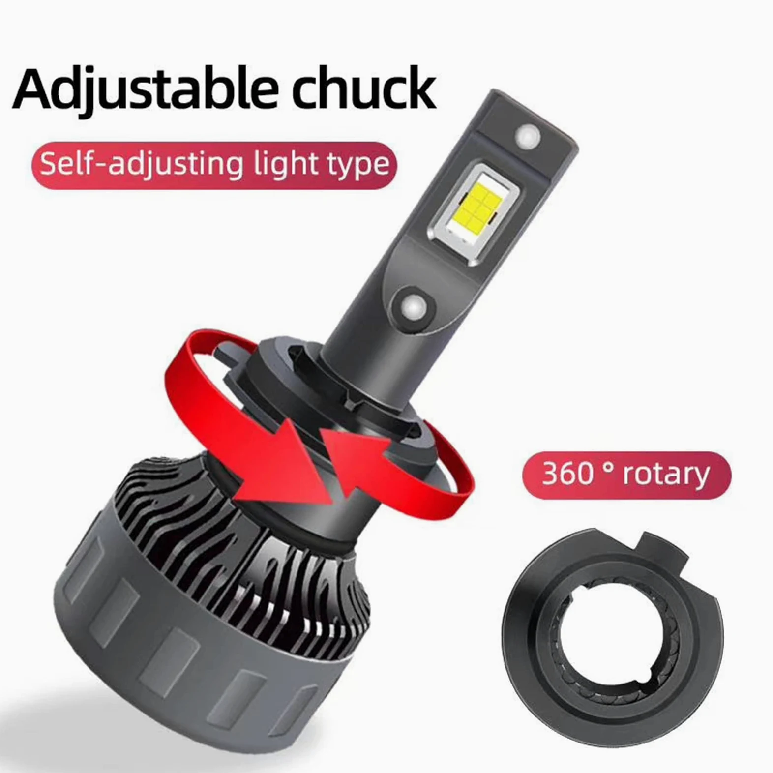 Bombillas LED Para Faros Delanteros, 100 W 30000 Lm, Luz LED Para Coche, Bombillas Para Faros Delanteros Canbus, Lámpara Automática Para Automóviles, 12 V, 6000 K, IP68, Paquete De 2,H7
