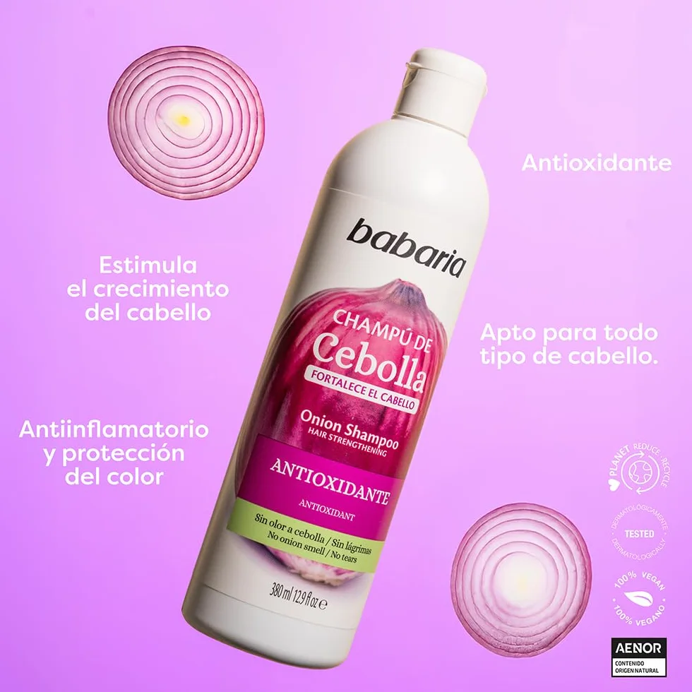 Babaria Champu Cebolla Antioxidante 380ml Sin Olores