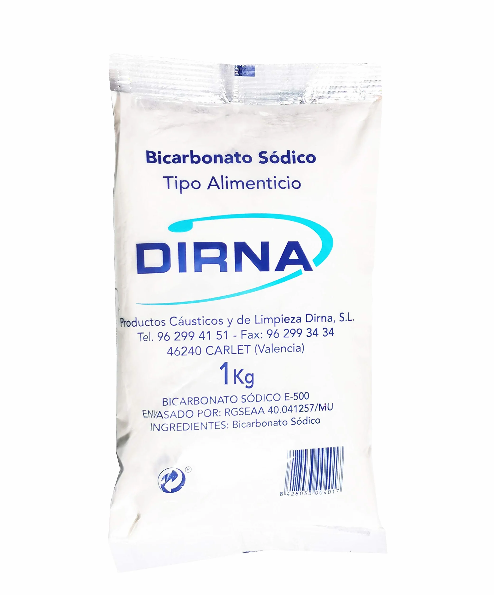 DIRNA Bicarbonato de Sodio Alimenticio 1KG Bolsa