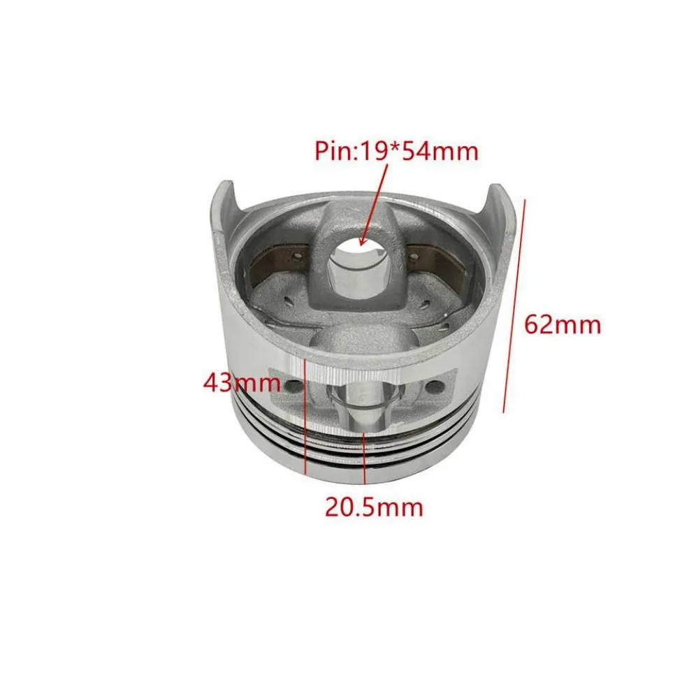de aros de pistón compatible con generador de motor diésel de 4 tiempos, 4,3 KW, refrigerado por aire, 173F